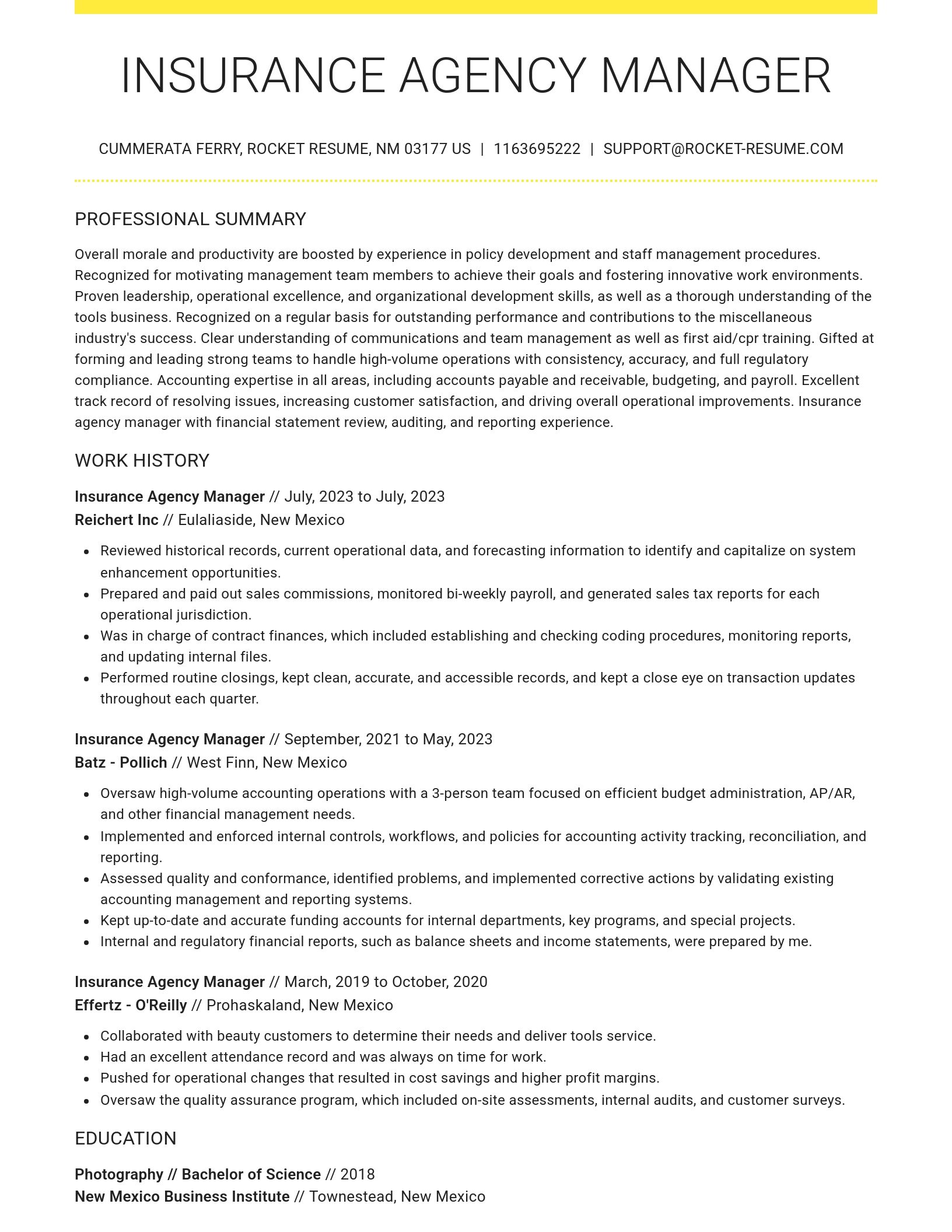 Grand resume template