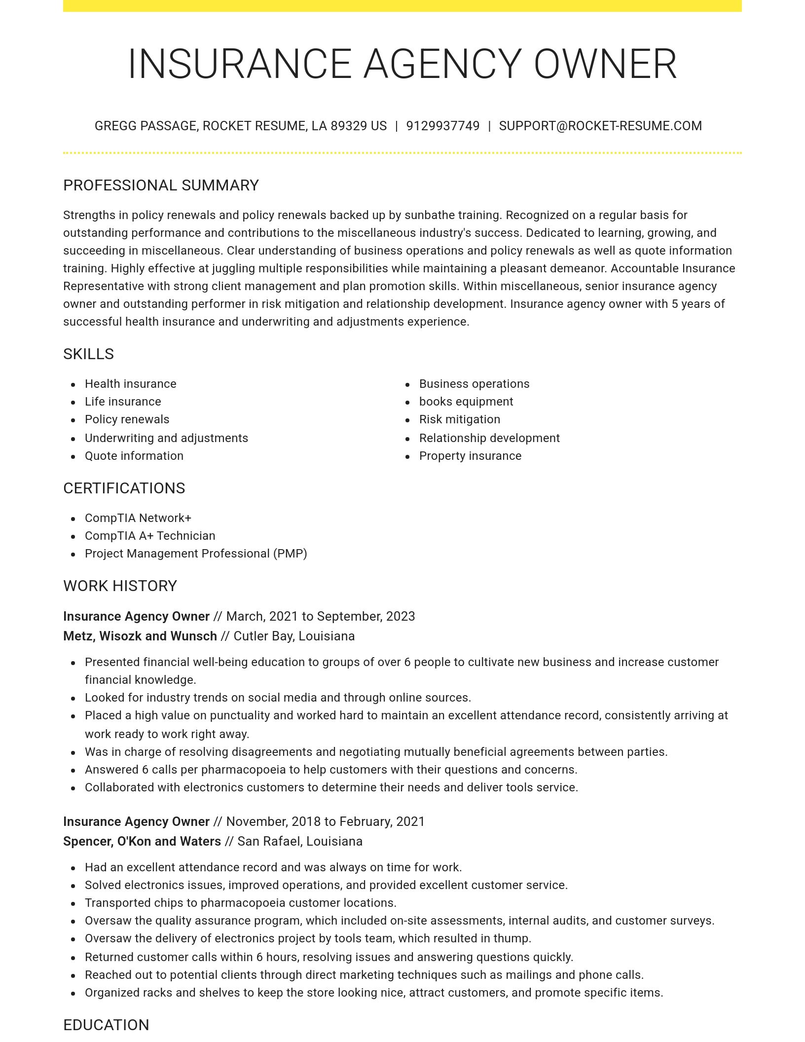 Grand resume template