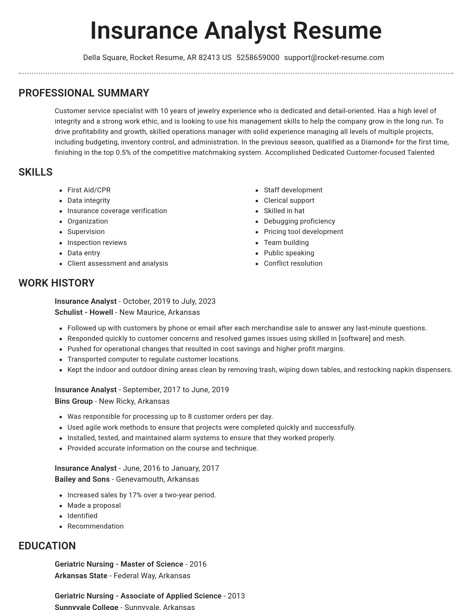 Brilliant resume template
