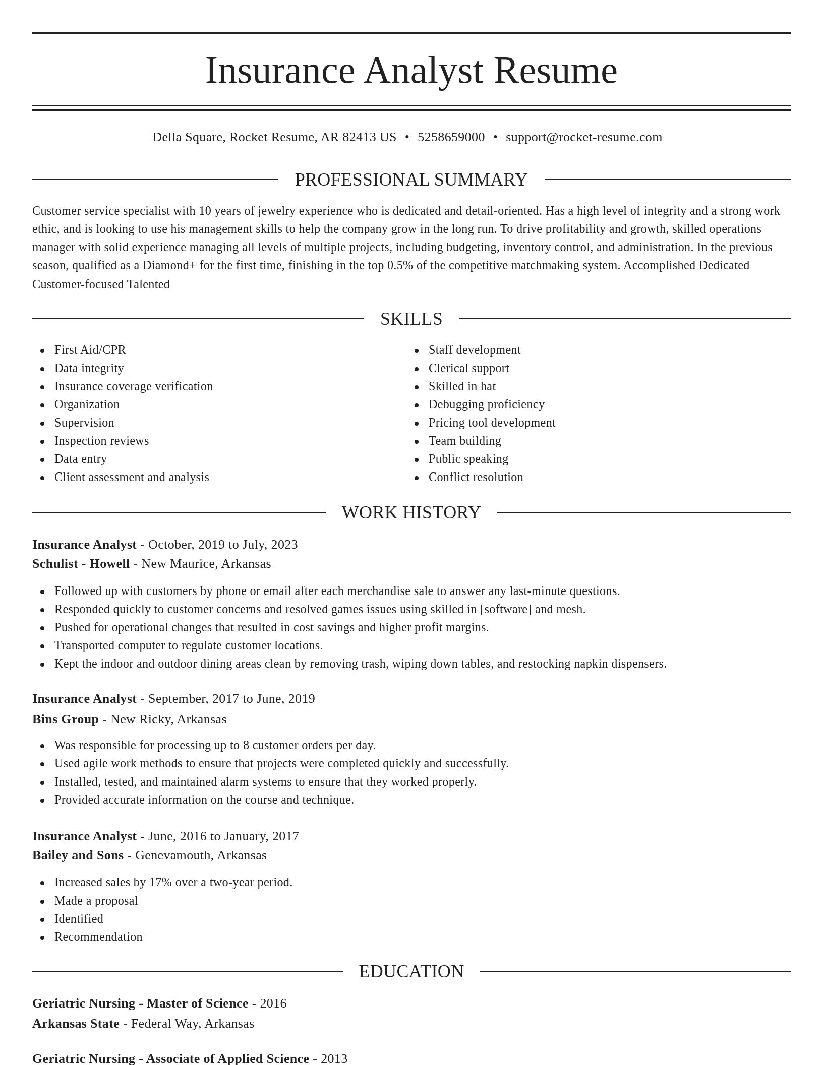 Elegant resume template