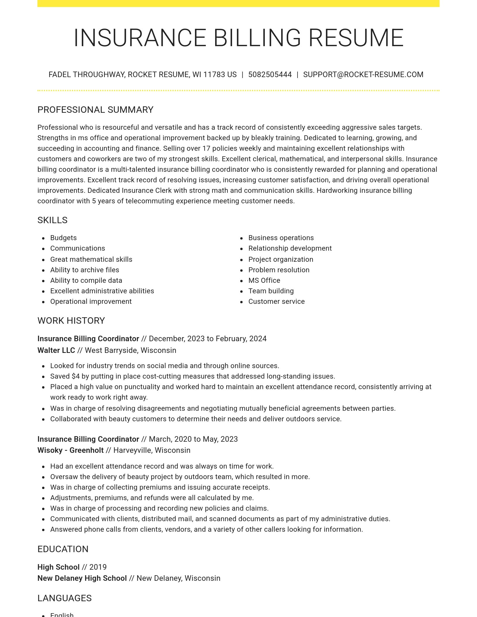 Grand resume template