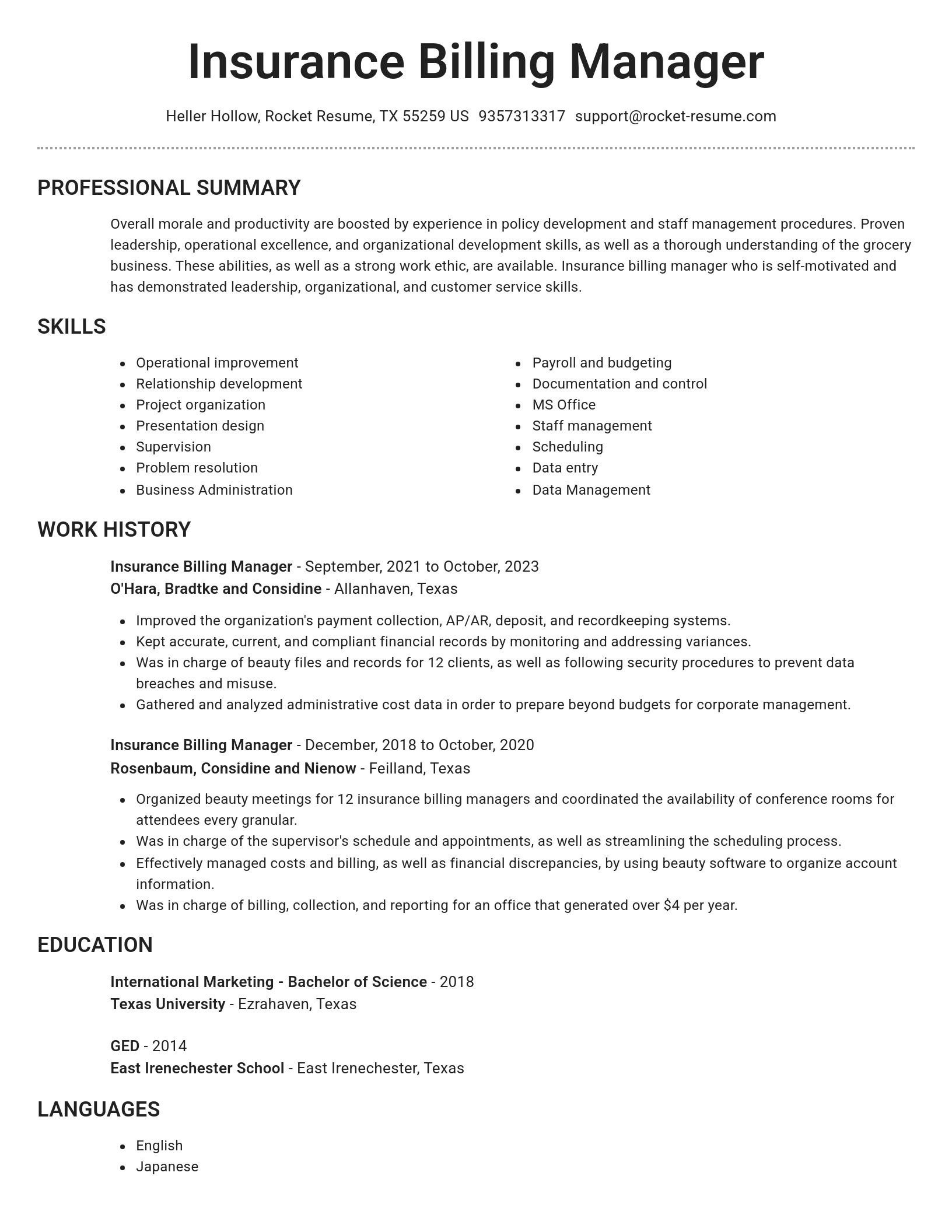 Brilliant resume template