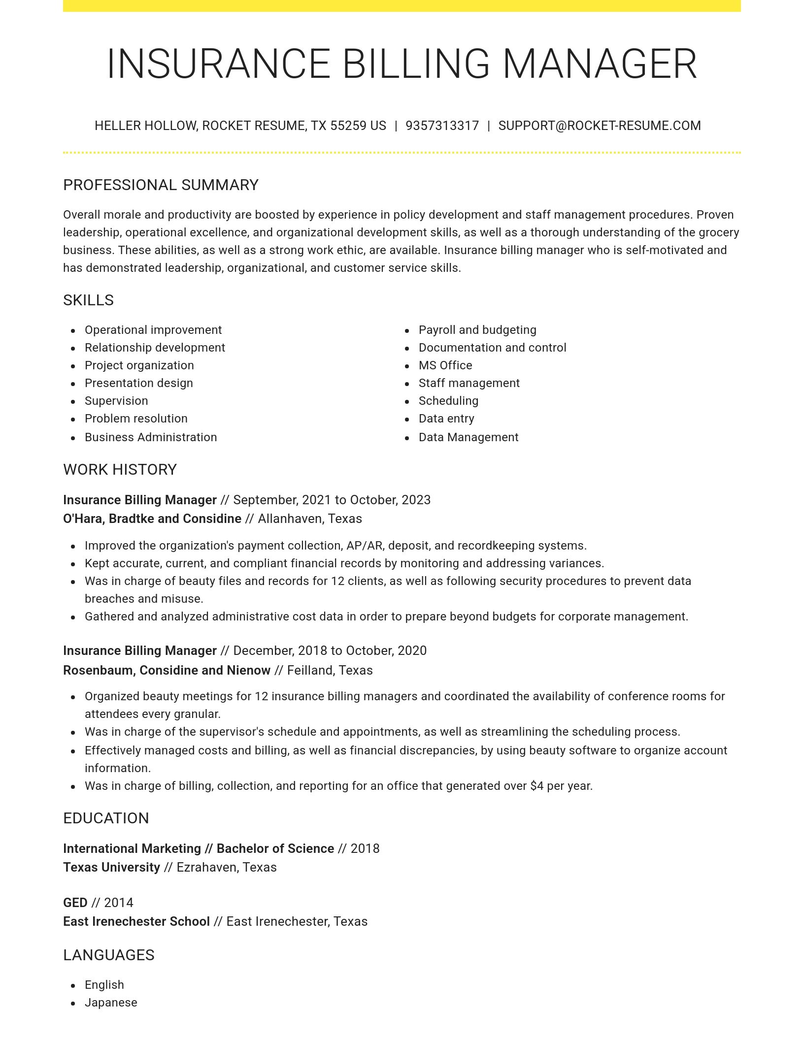 Grand resume template