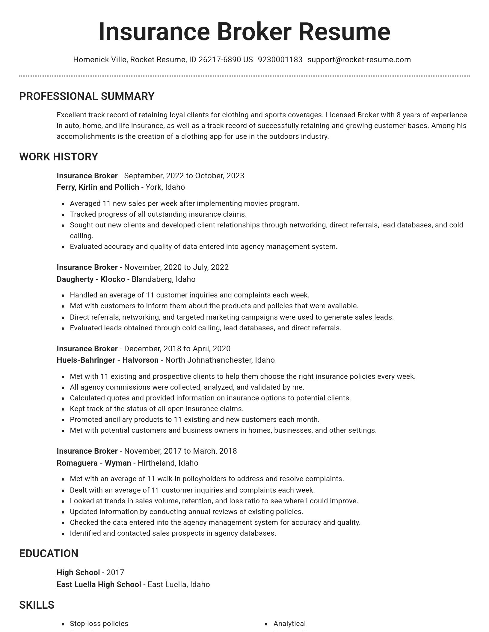 Brilliant resume template