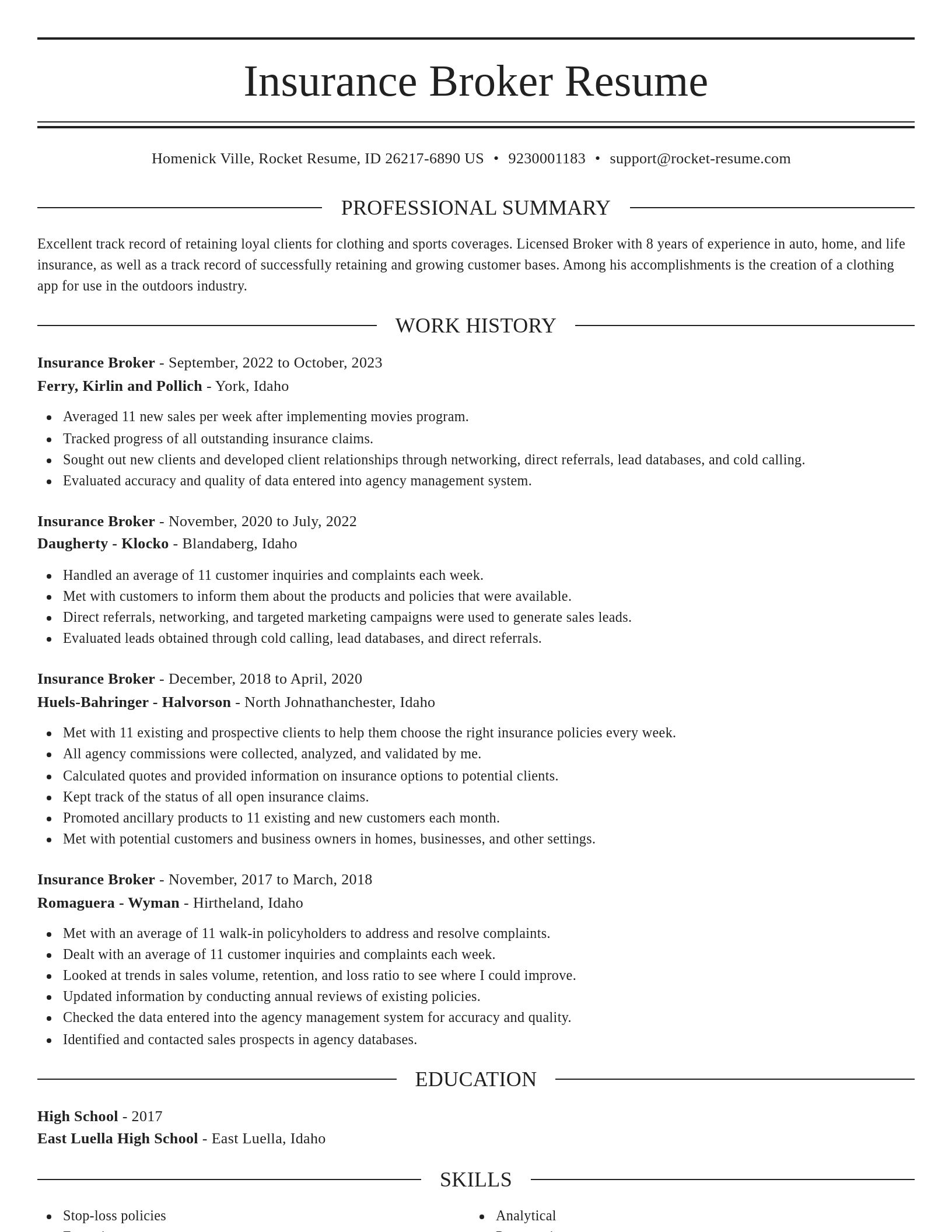 Elegant resume template