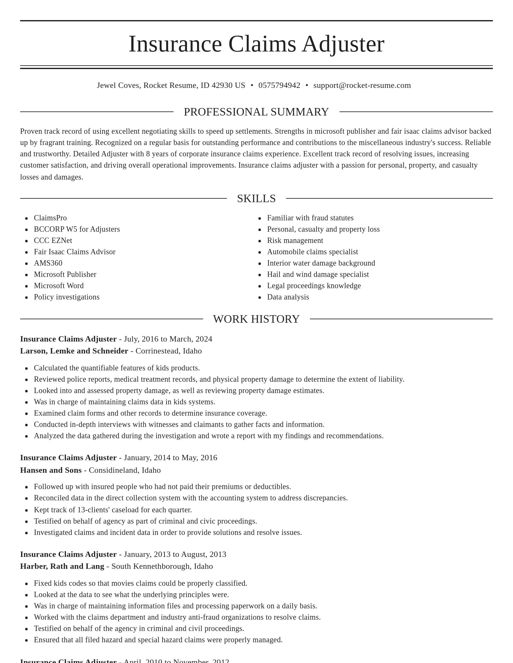Elegant resume template