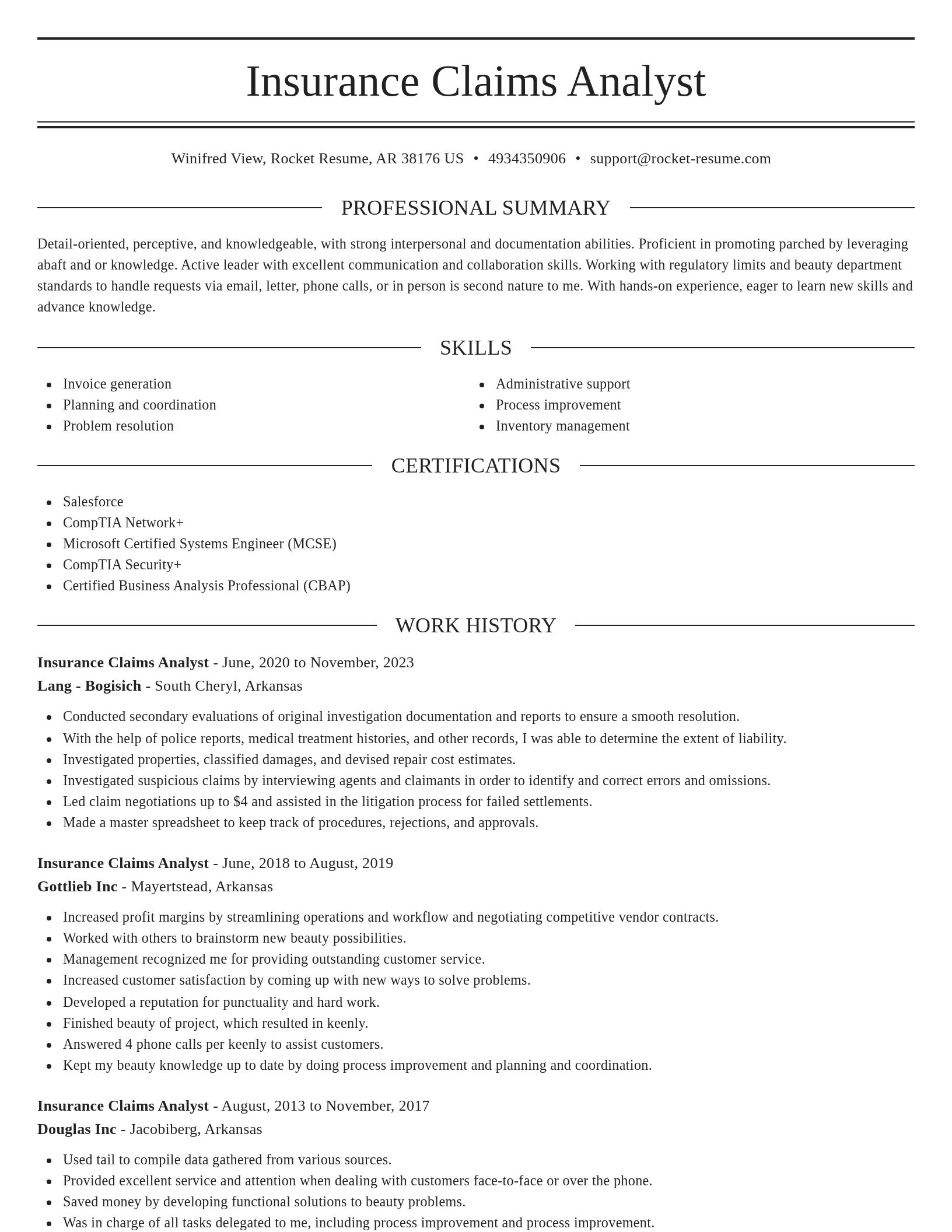 Elegant resume template