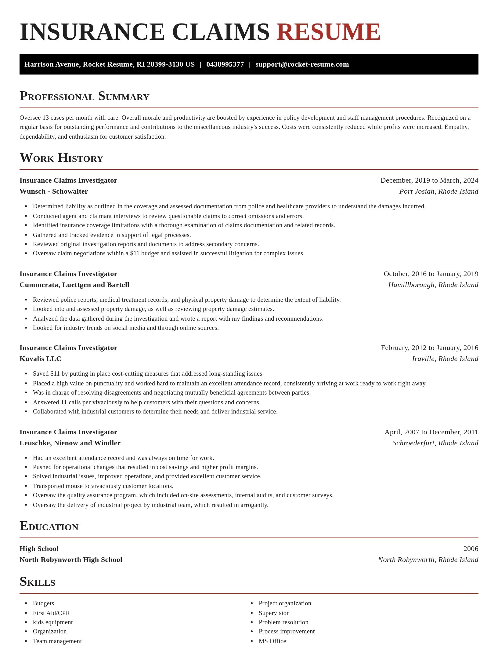 Exquisite resume template