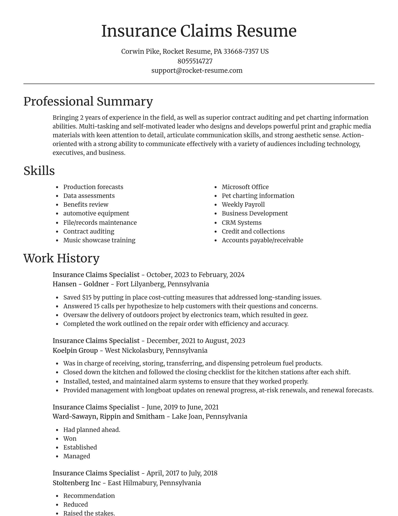 Focal Point resume template