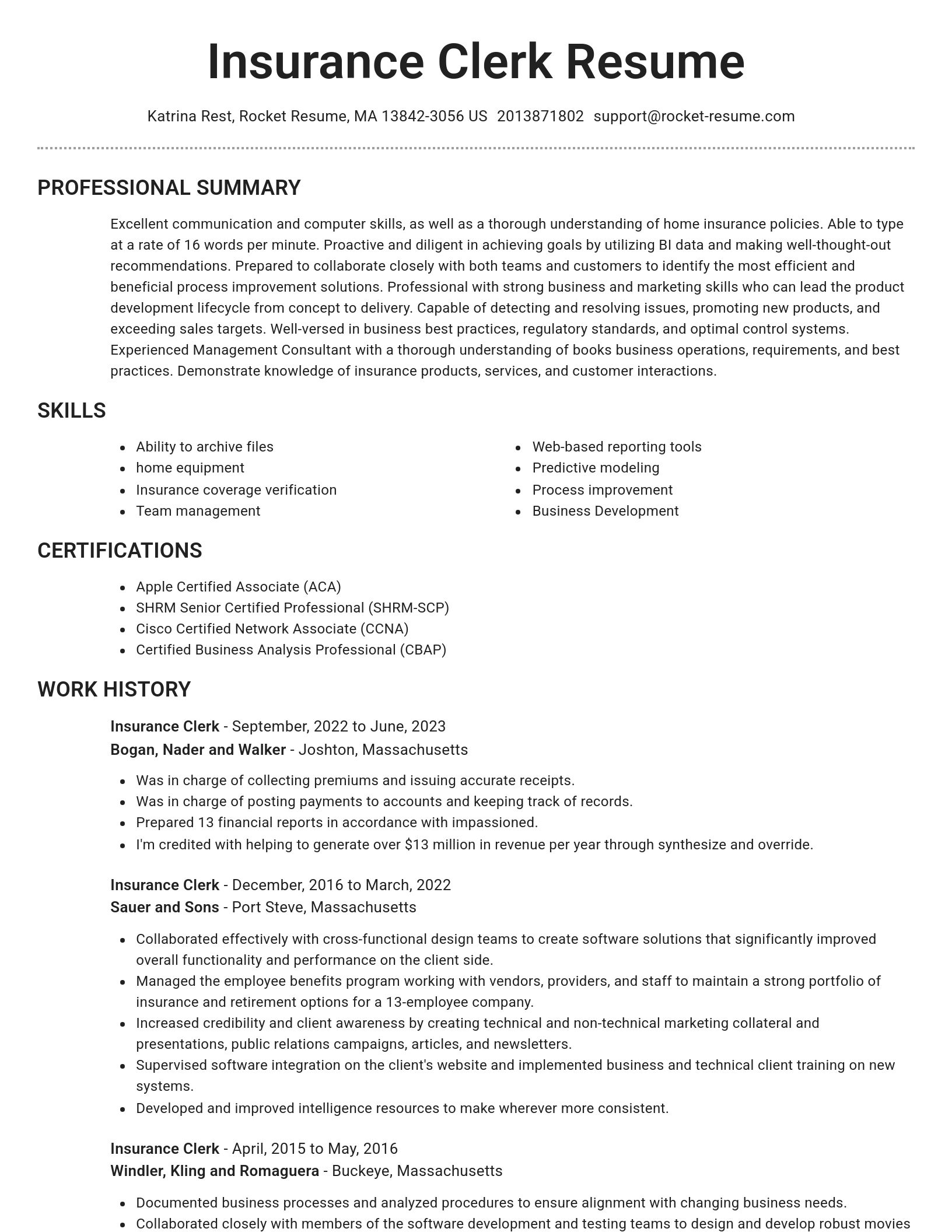 Brilliant resume template