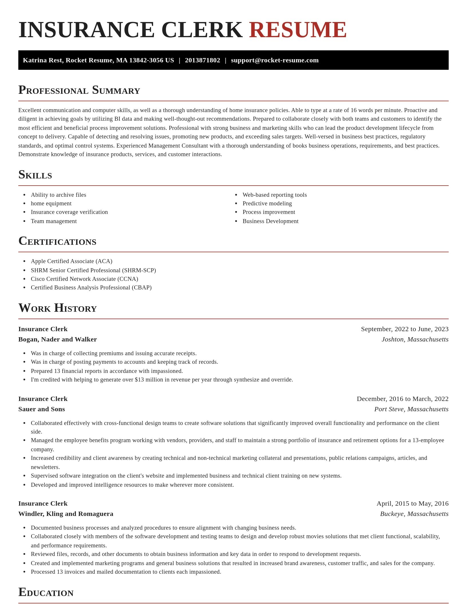 Exquisite resume template