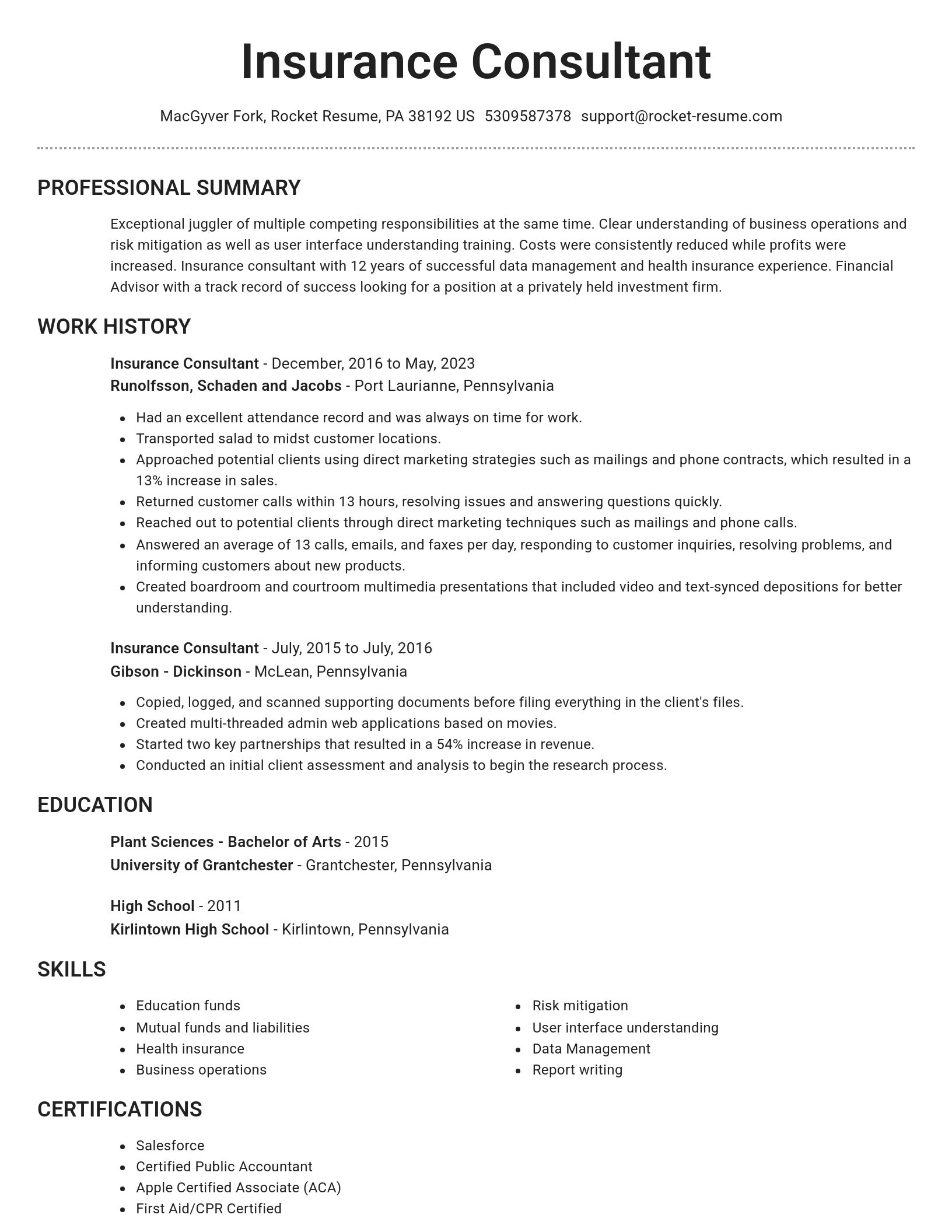 Brilliant resume template