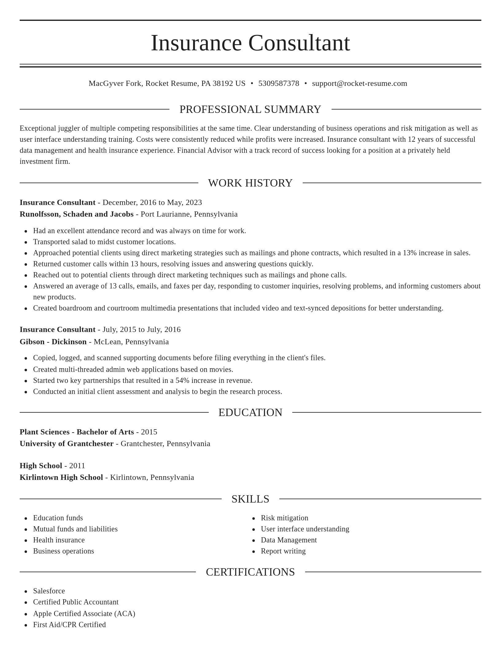 Elegant resume template