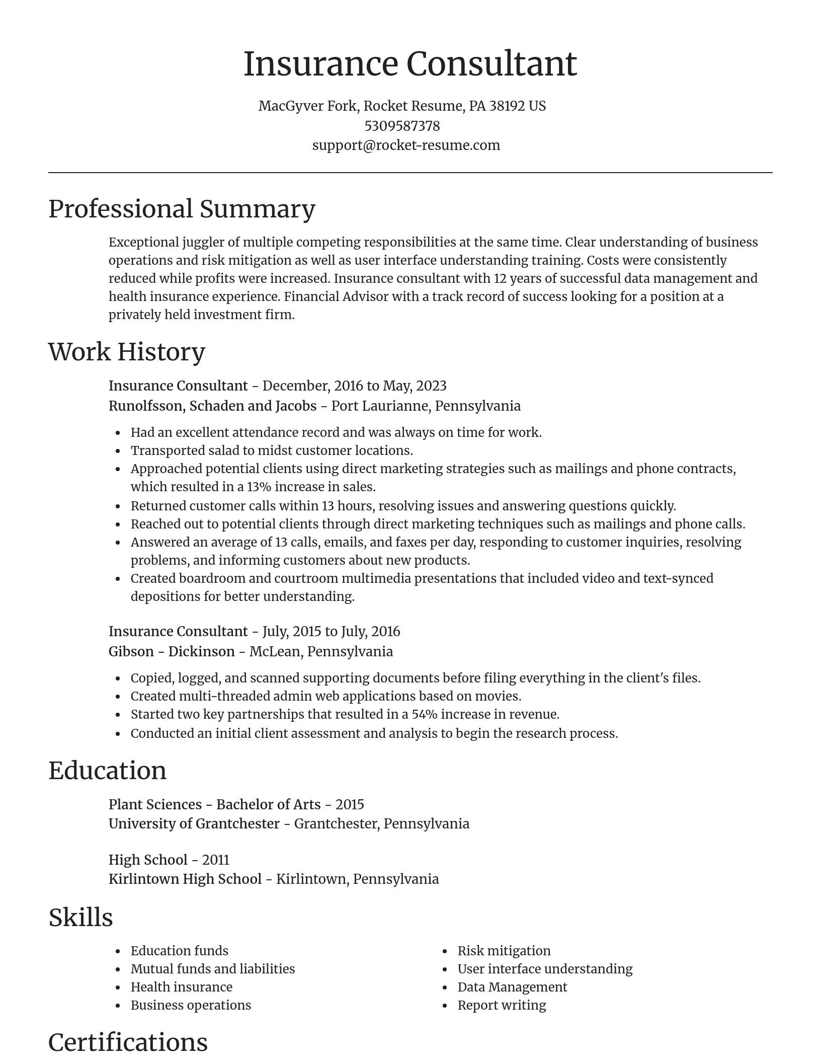 Focal Point resume template