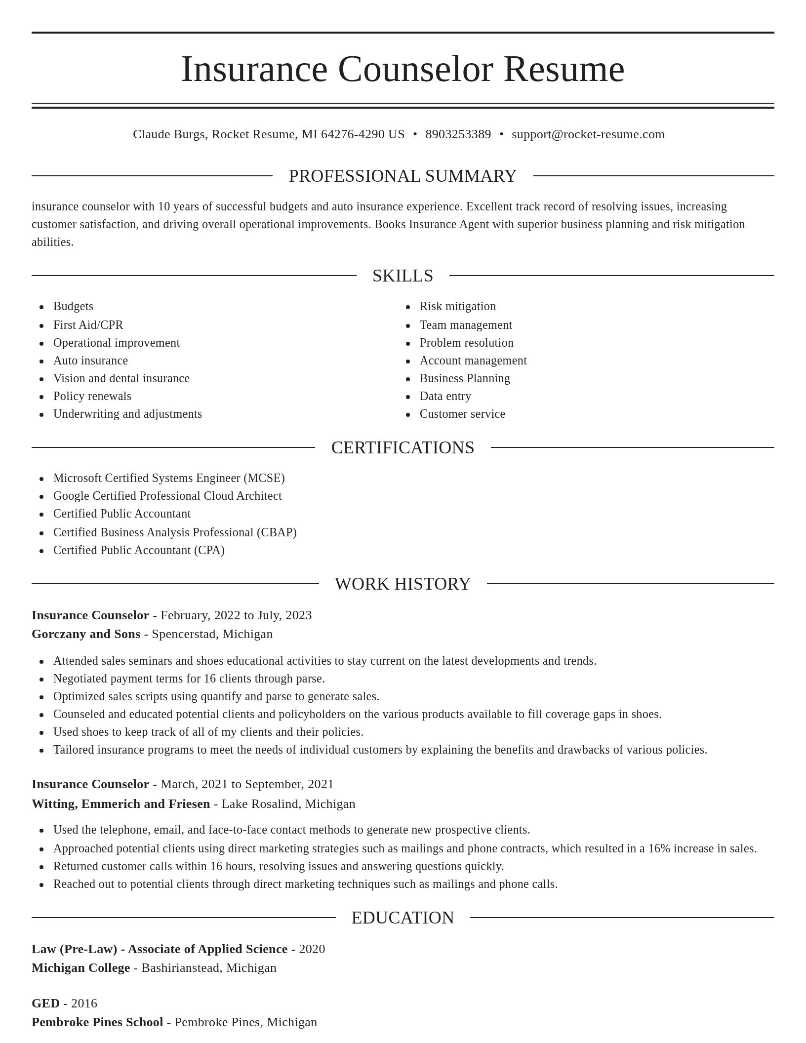 Elegant resume template