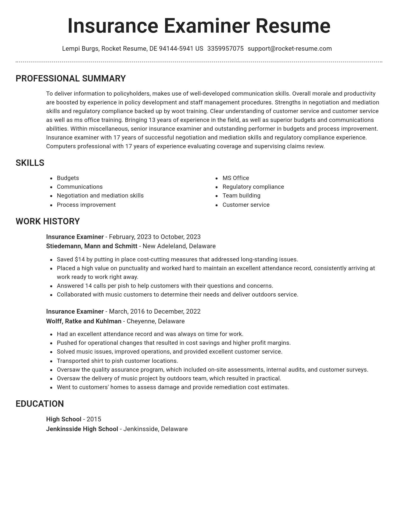 Brilliant resume template