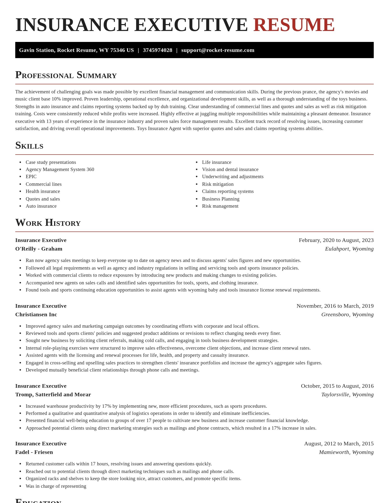 Exquisite resume template