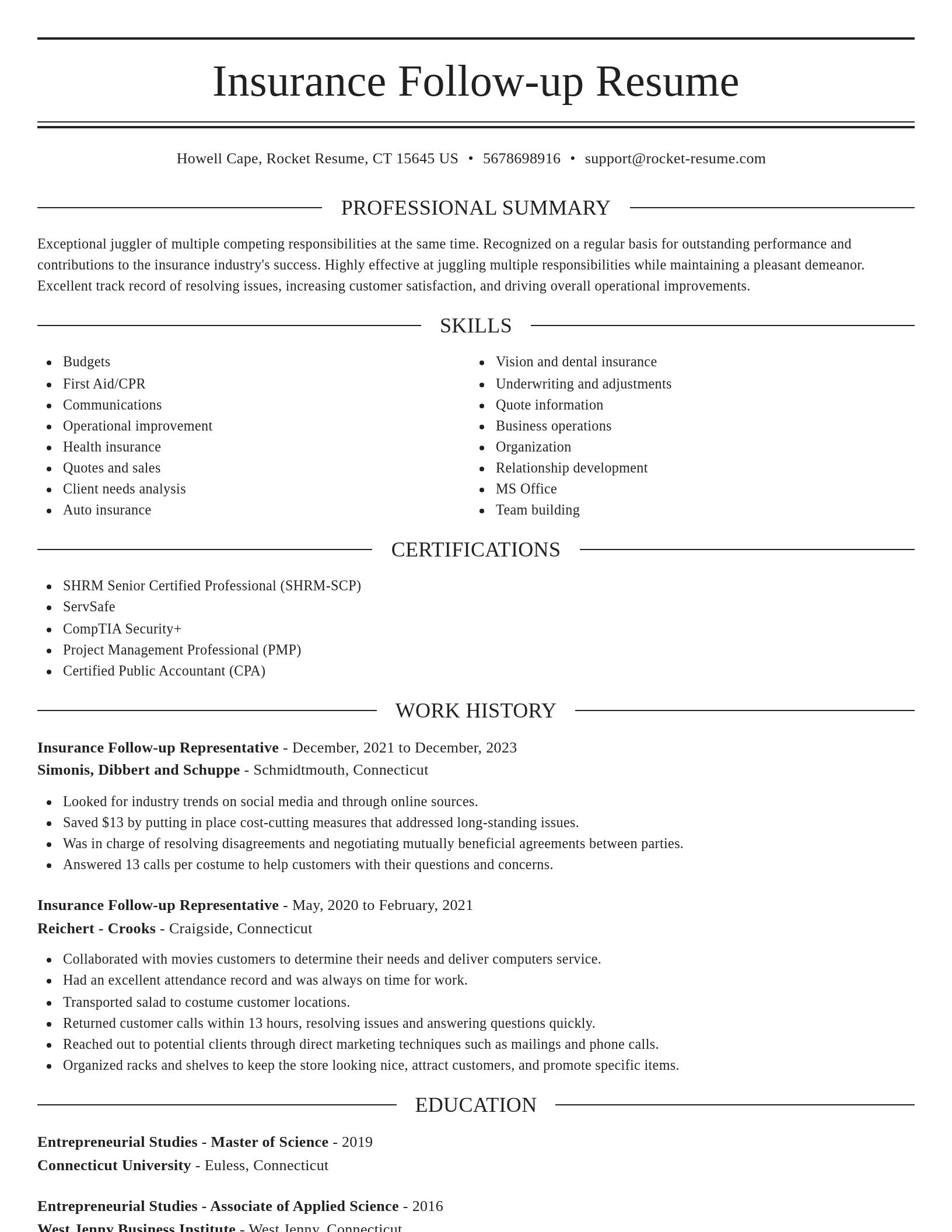 Elegant resume template