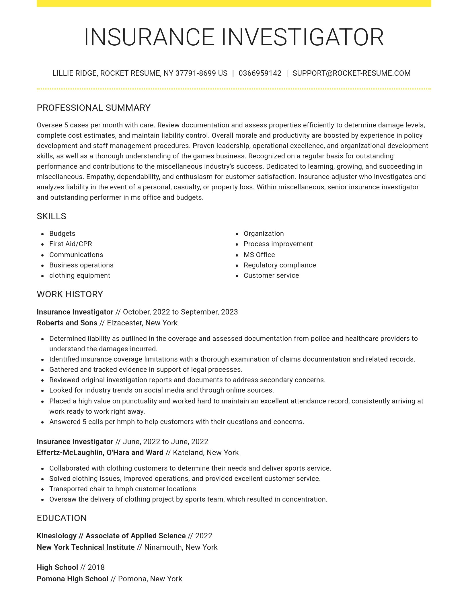 Grand resume template