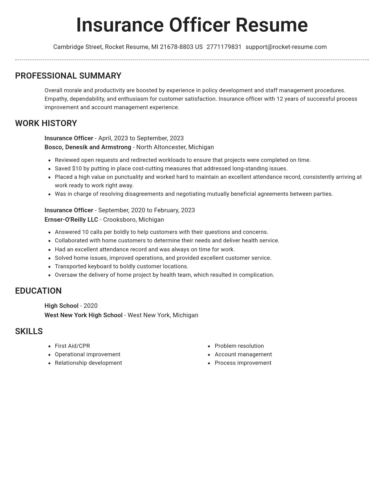 Brilliant resume template