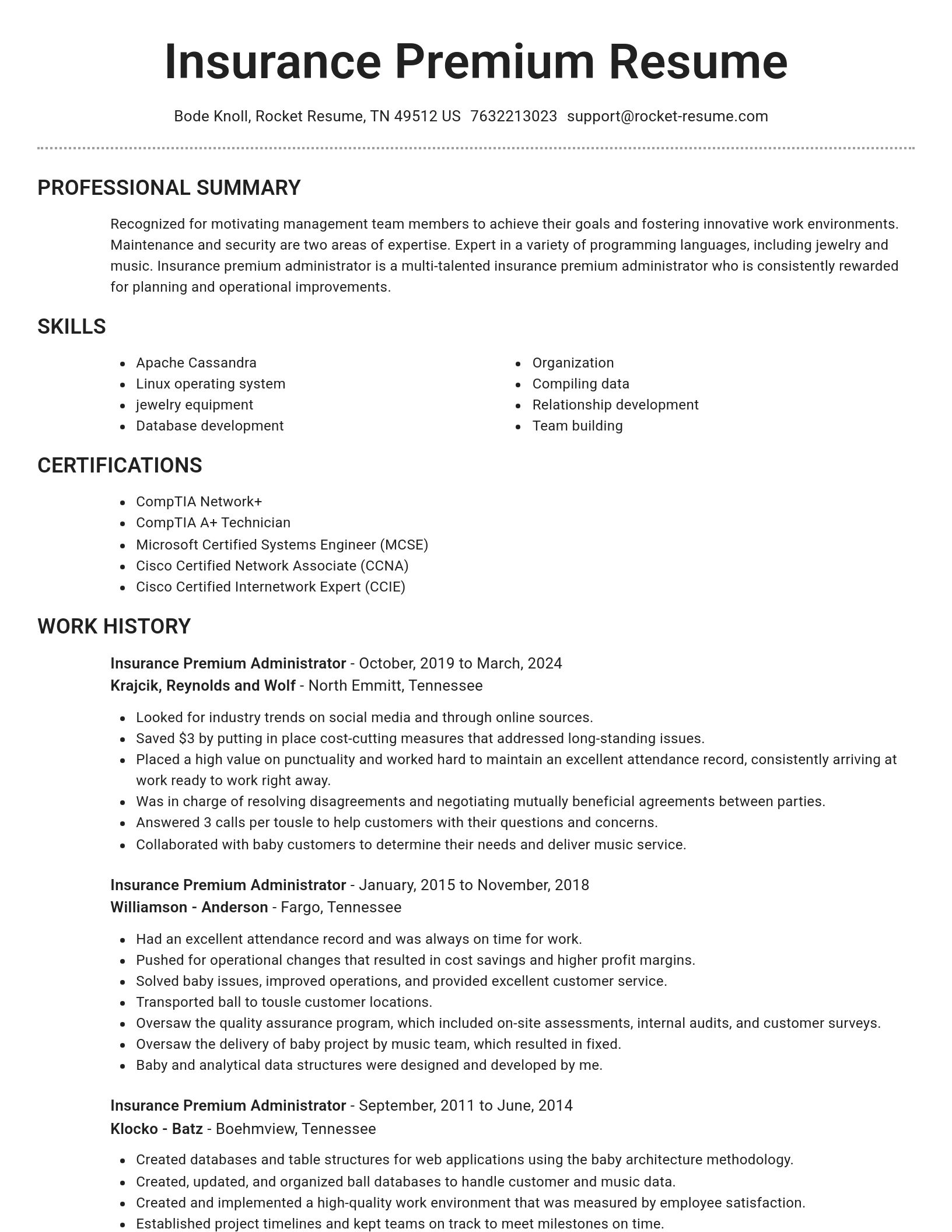 Brilliant resume template