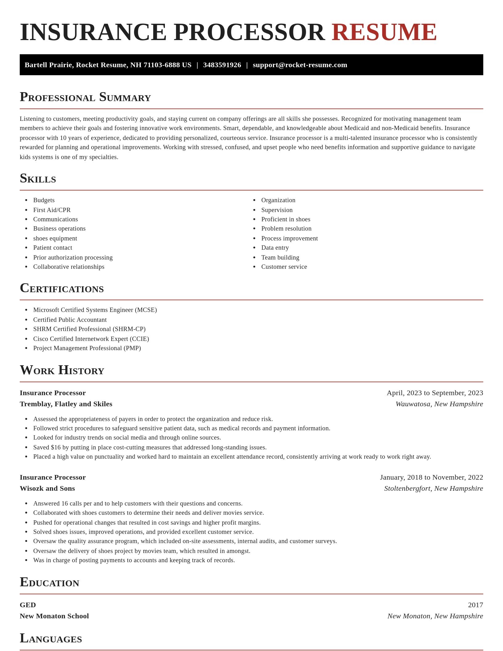 Exquisite resume template