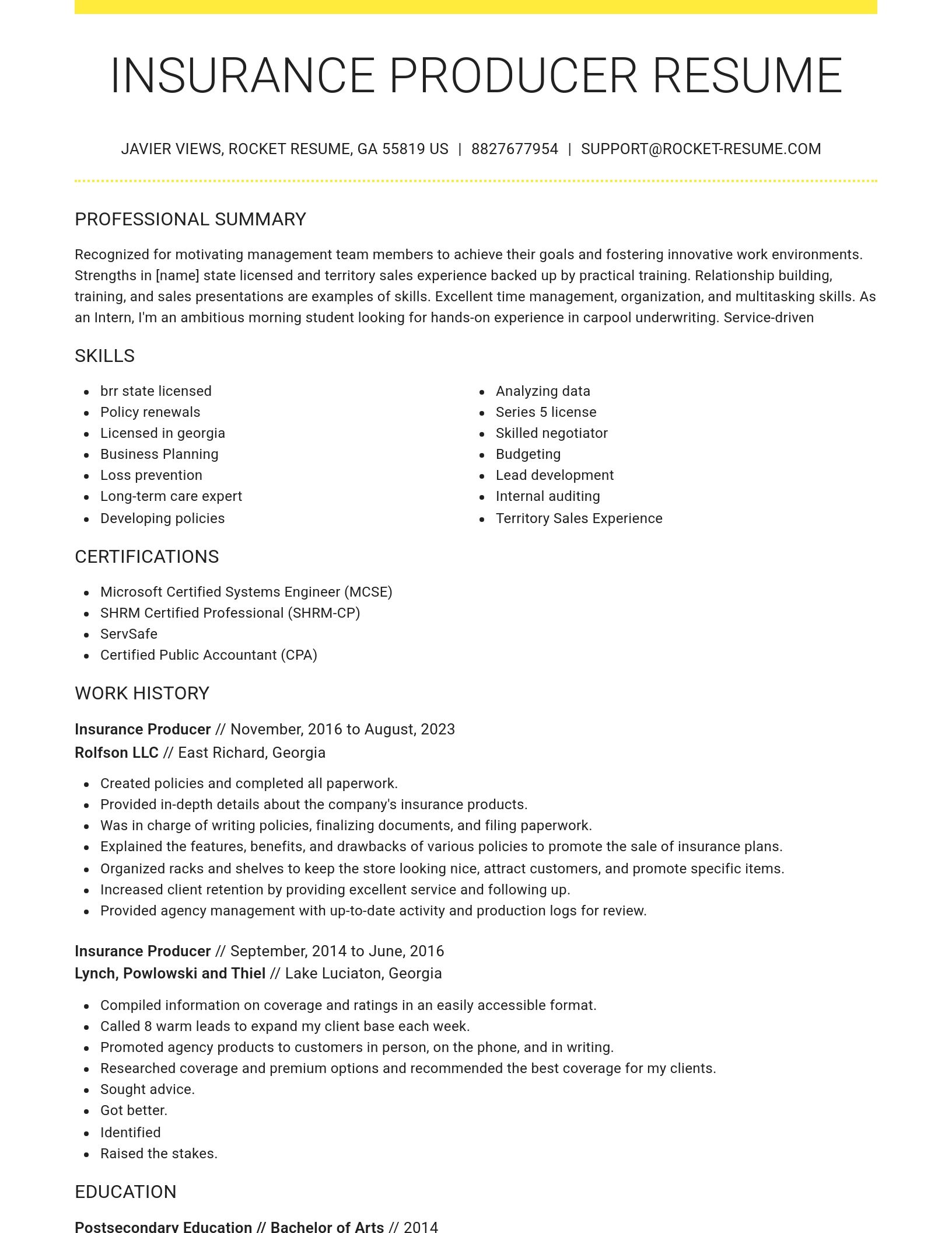 Grand resume template