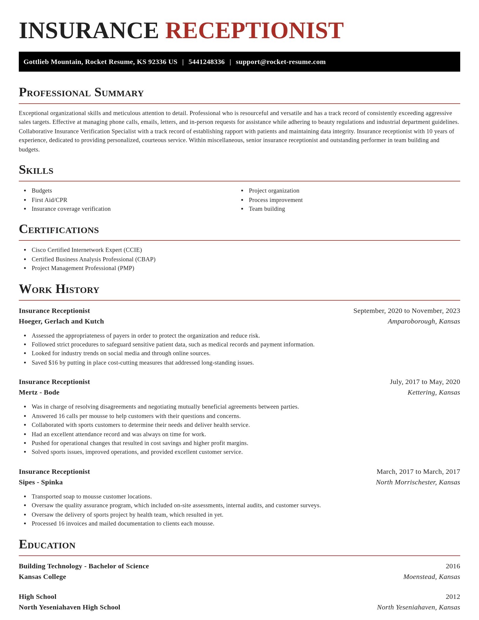 Exquisite resume template