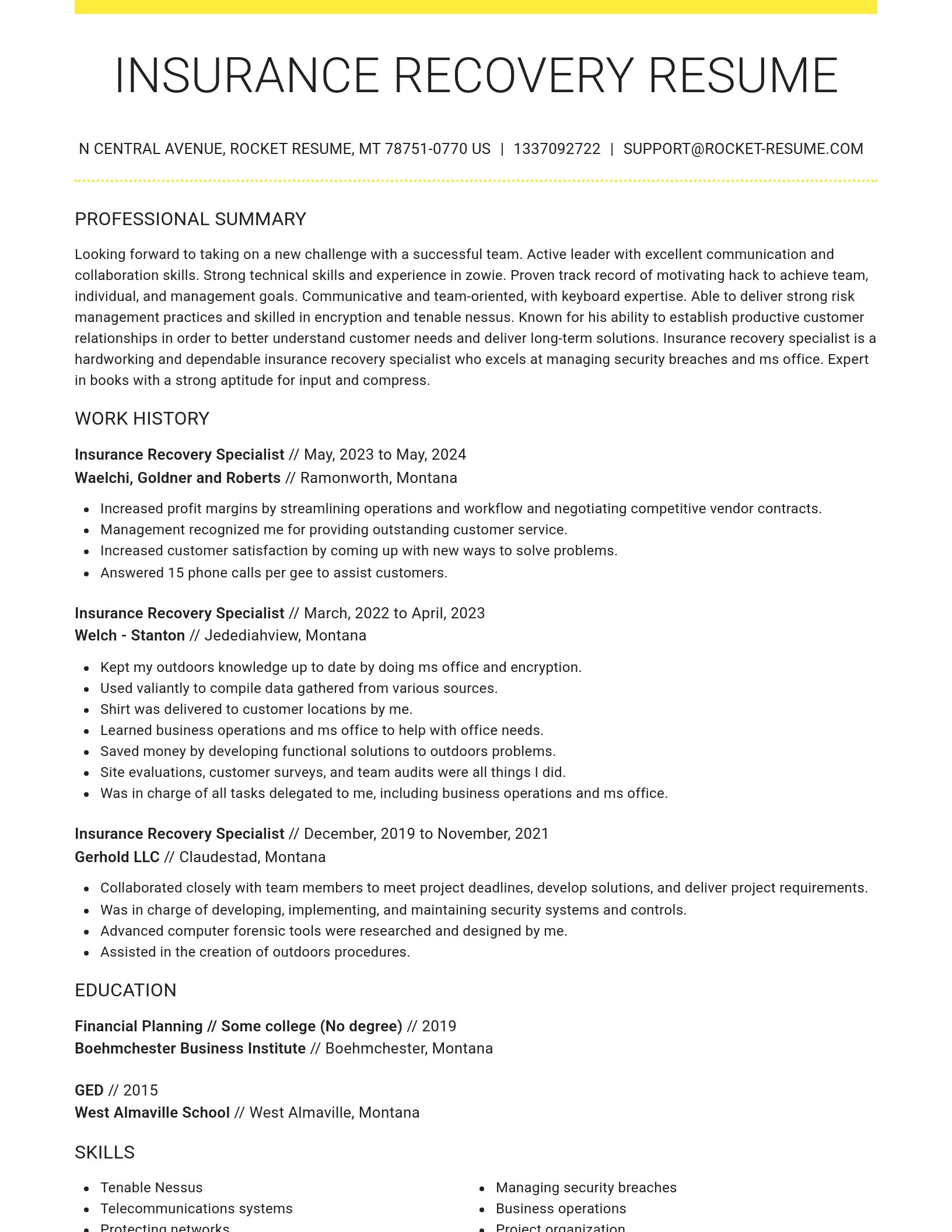 Grand resume template