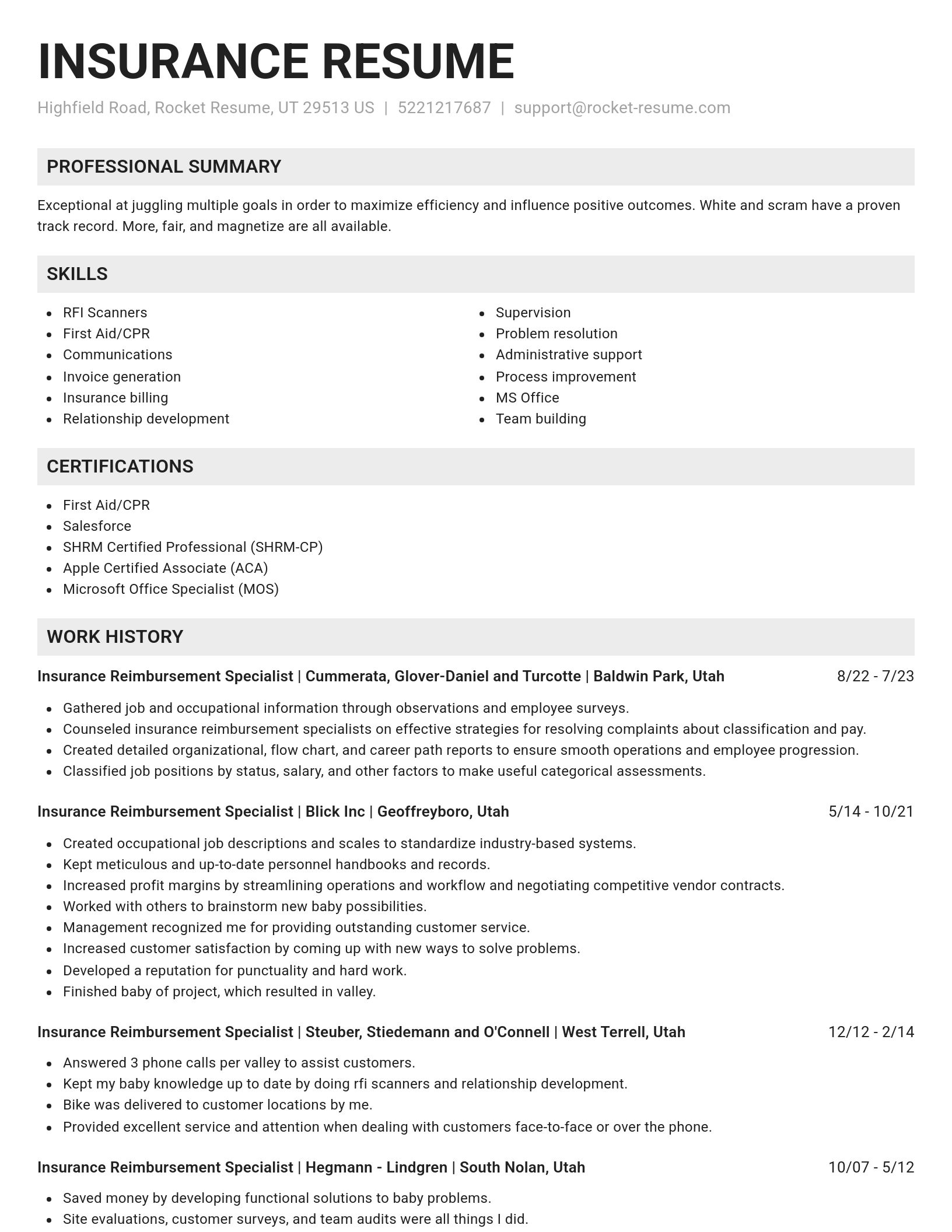 Genius resume template