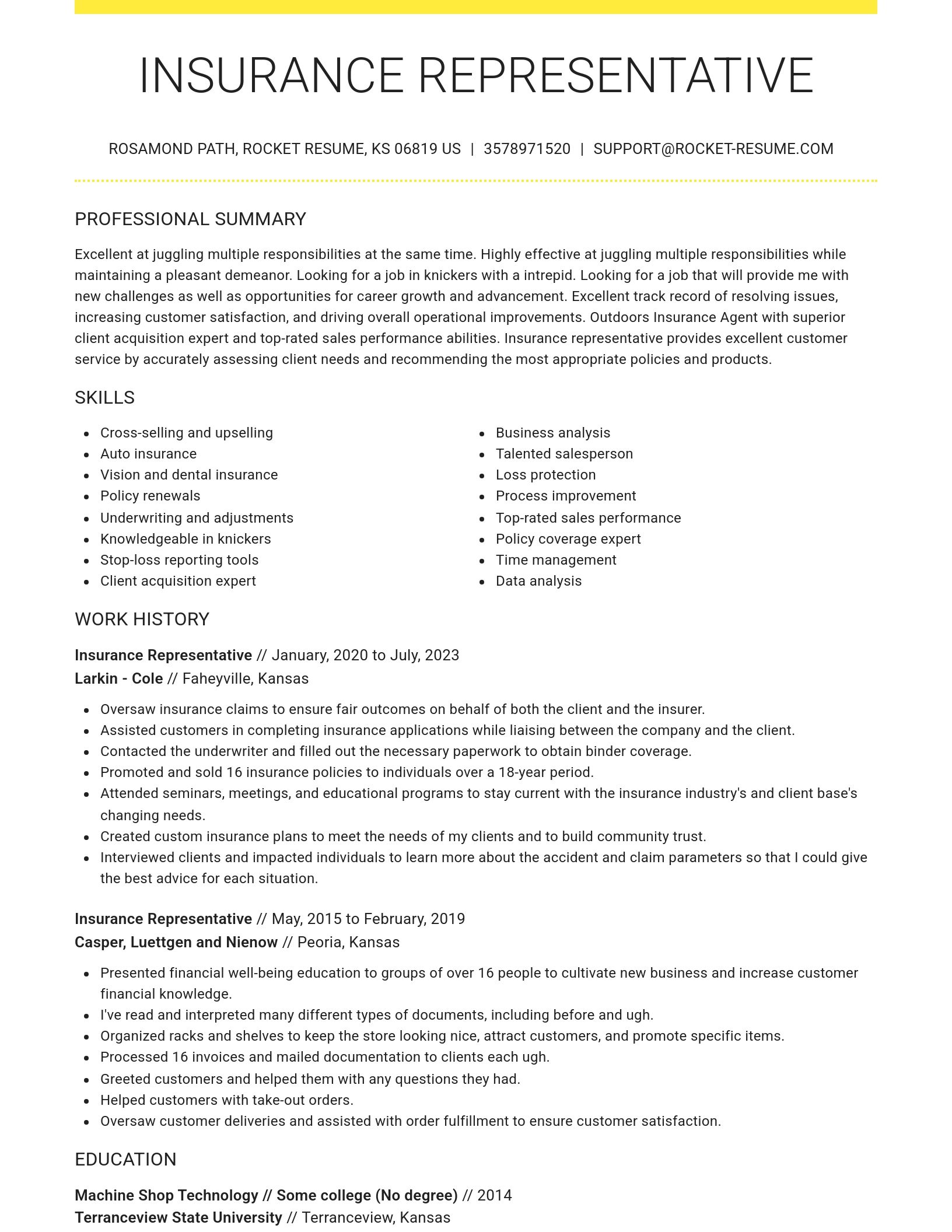 Grand resume template