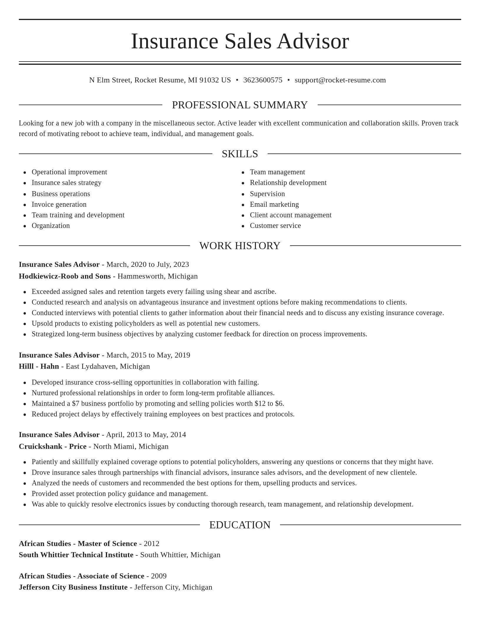 Elegant resume template