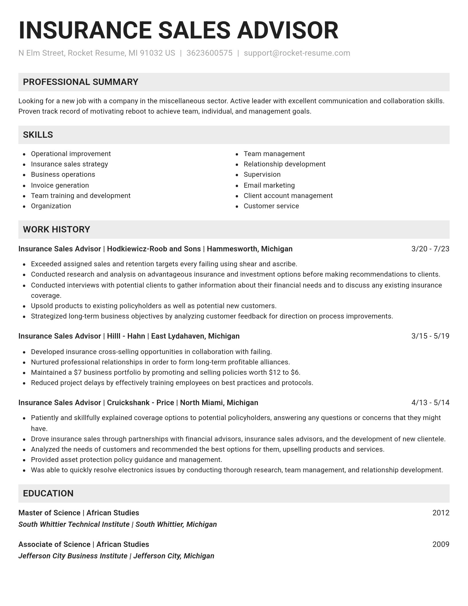 Genius resume template