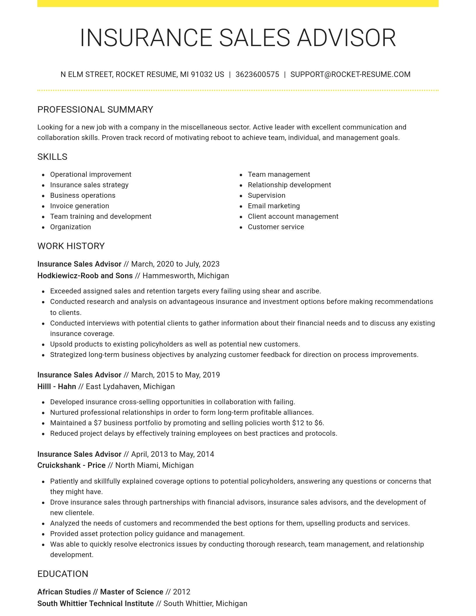 Grand resume template