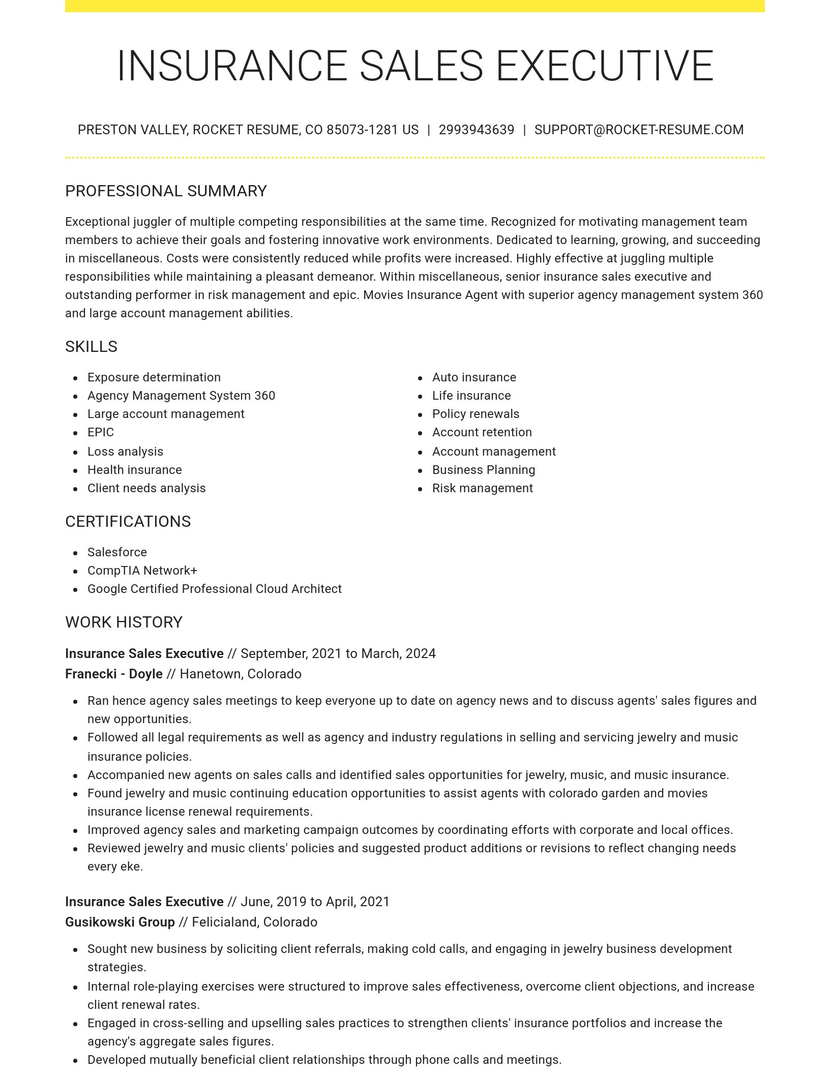 Grand resume template