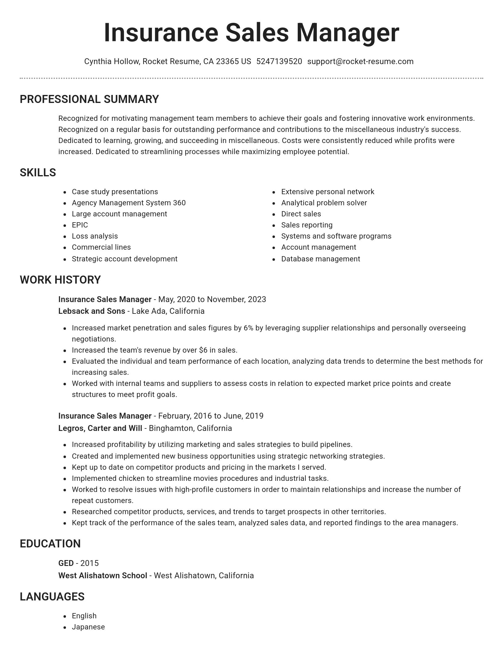 Brilliant resume template