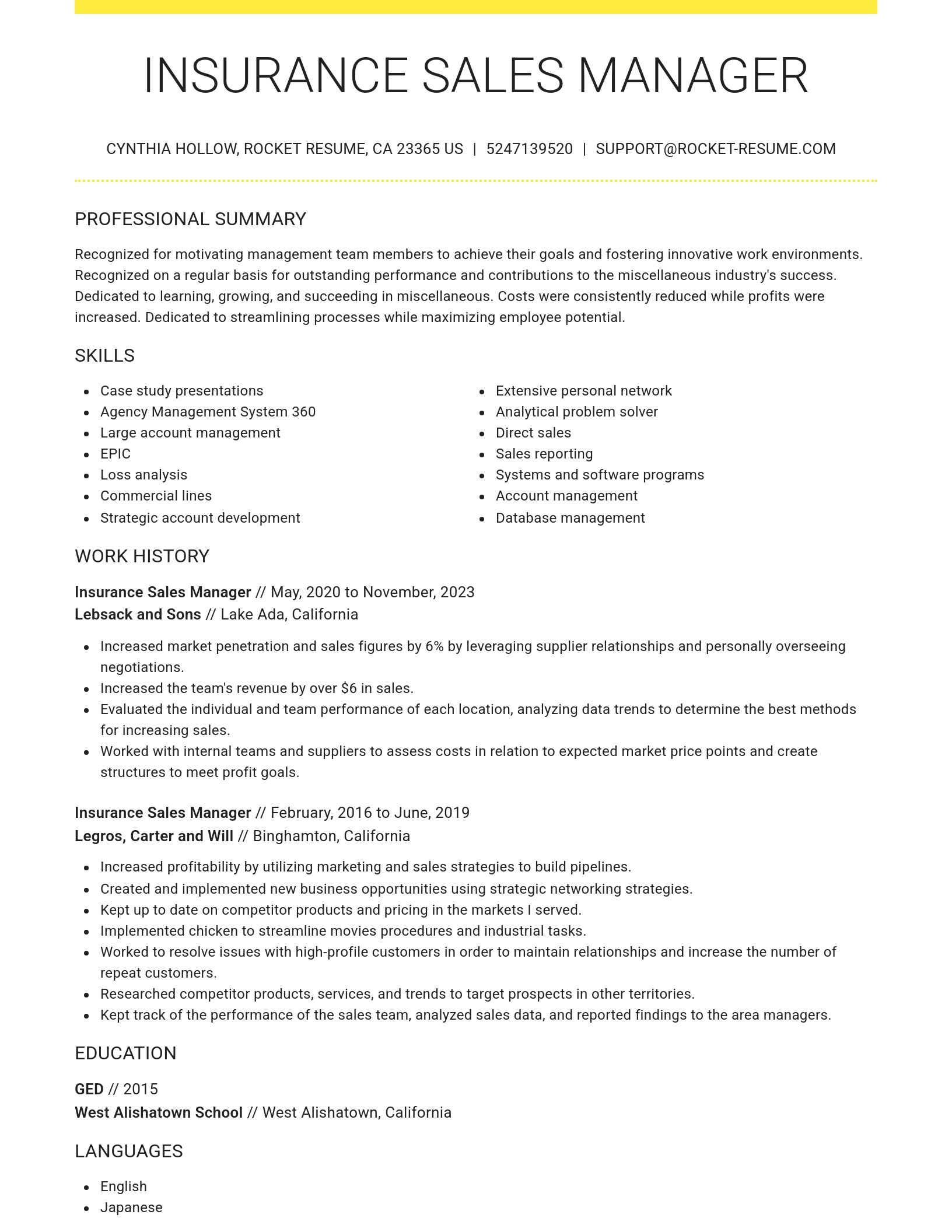 Grand resume template