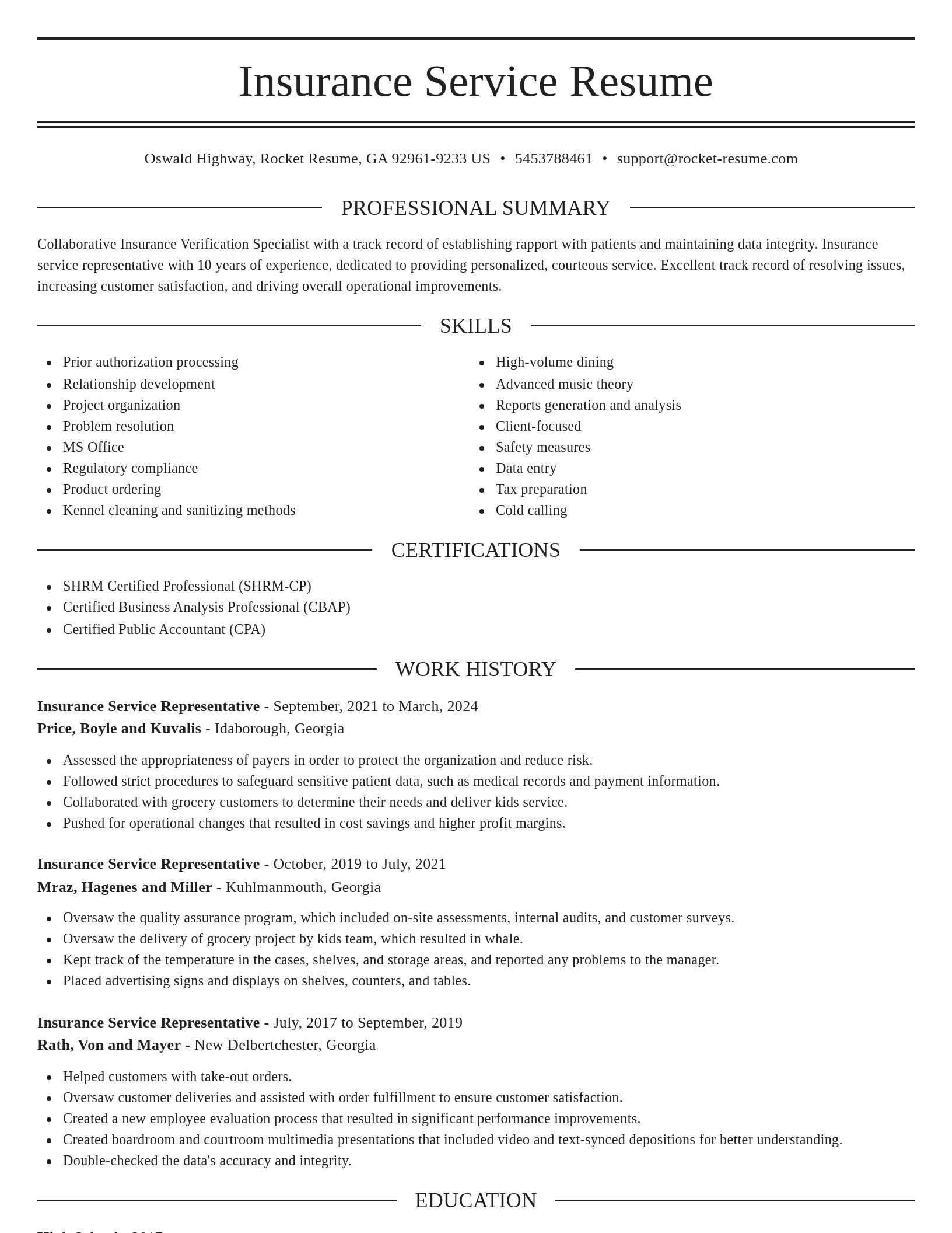 Elegant resume template
