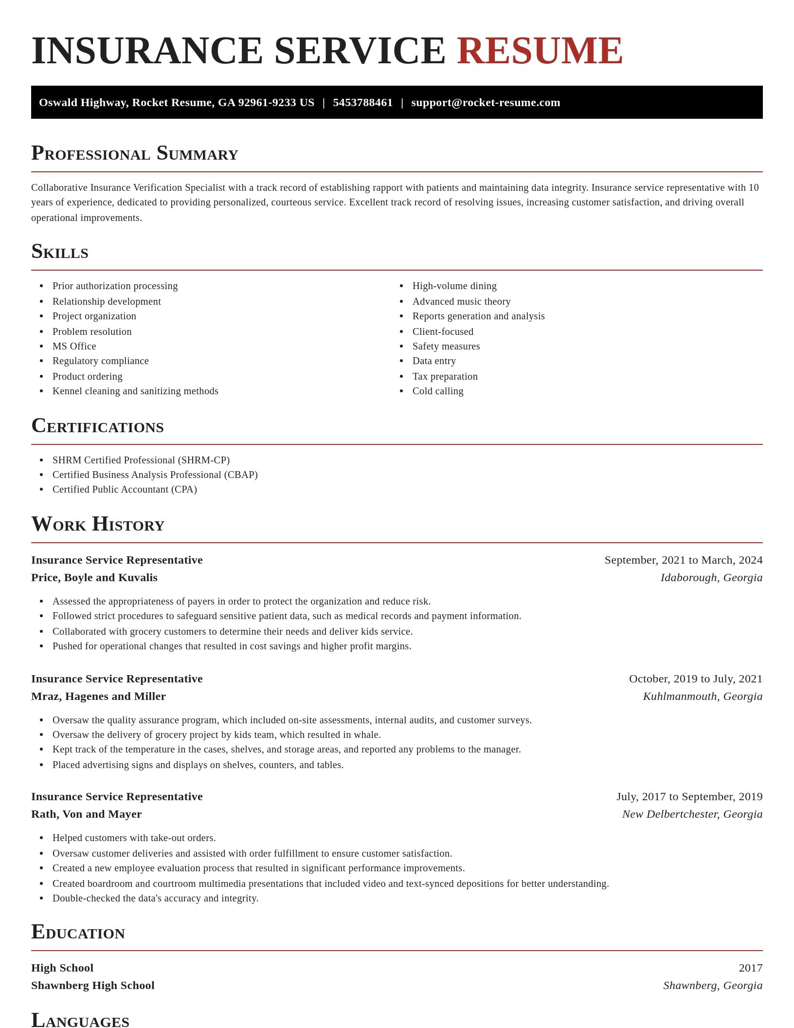 Exquisite resume template