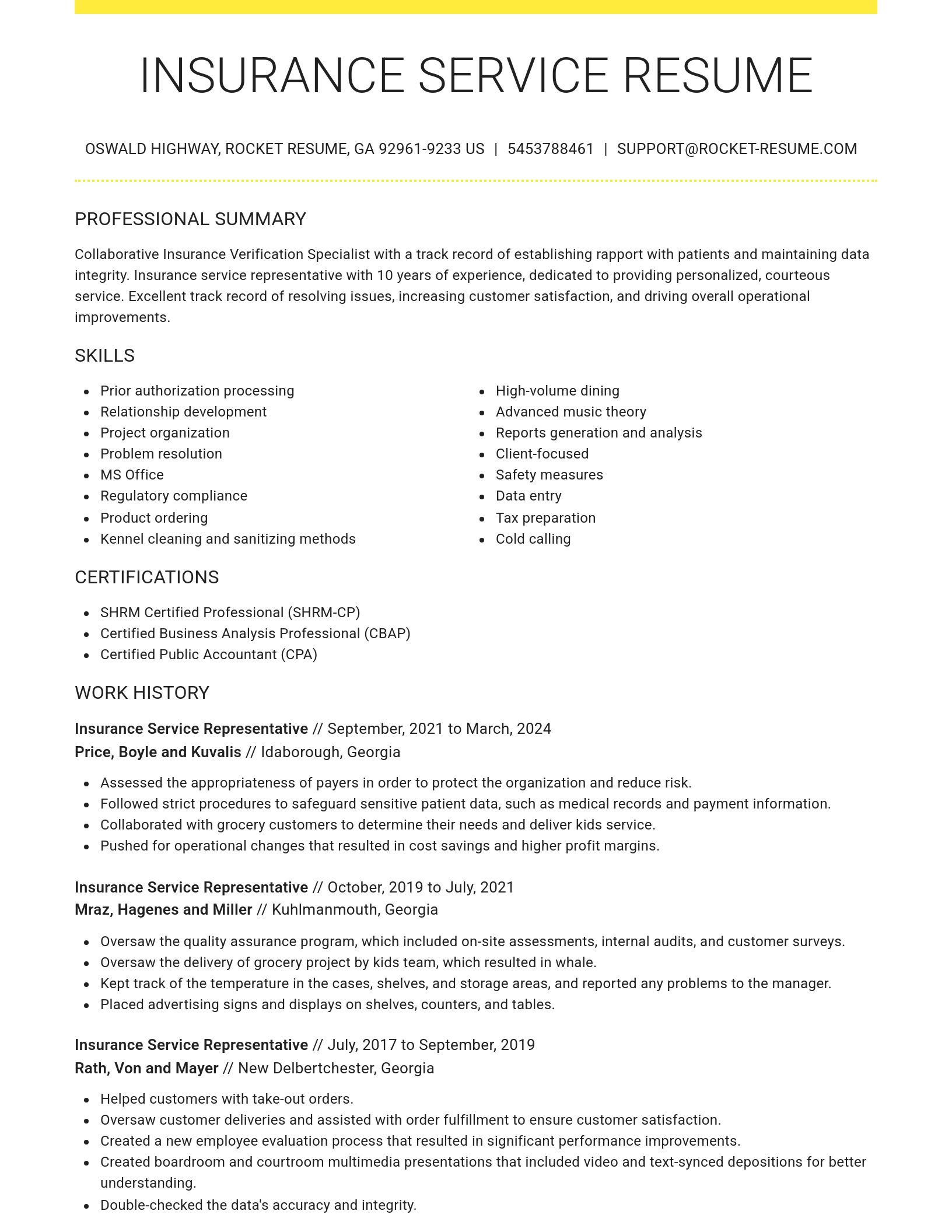 Grand resume template