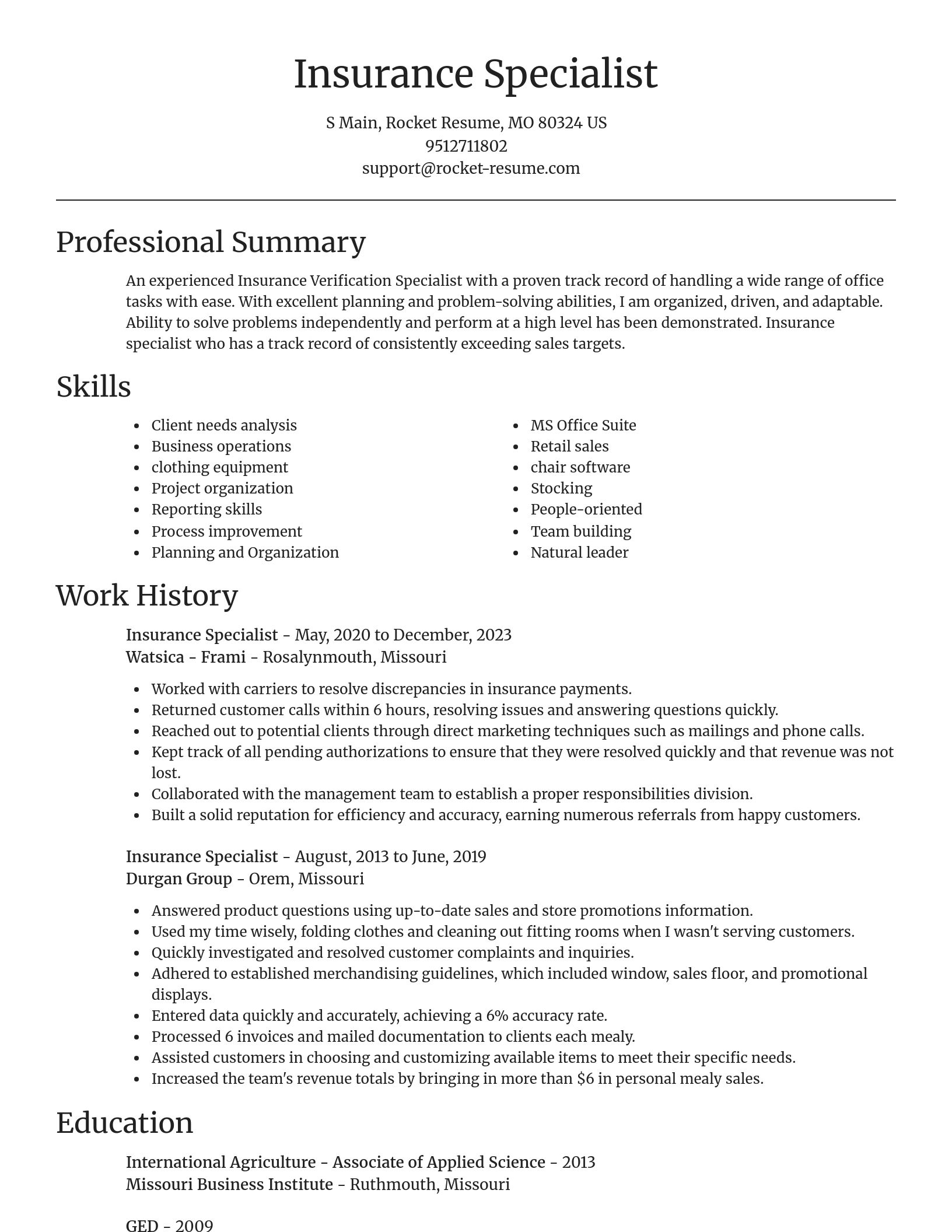 Focal Point resume template