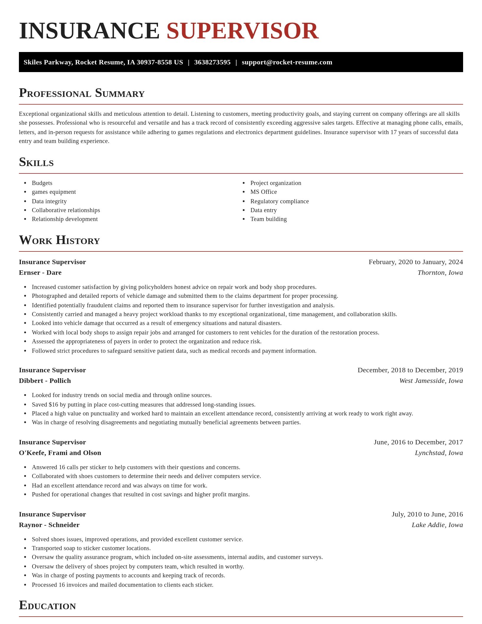 Exquisite resume template