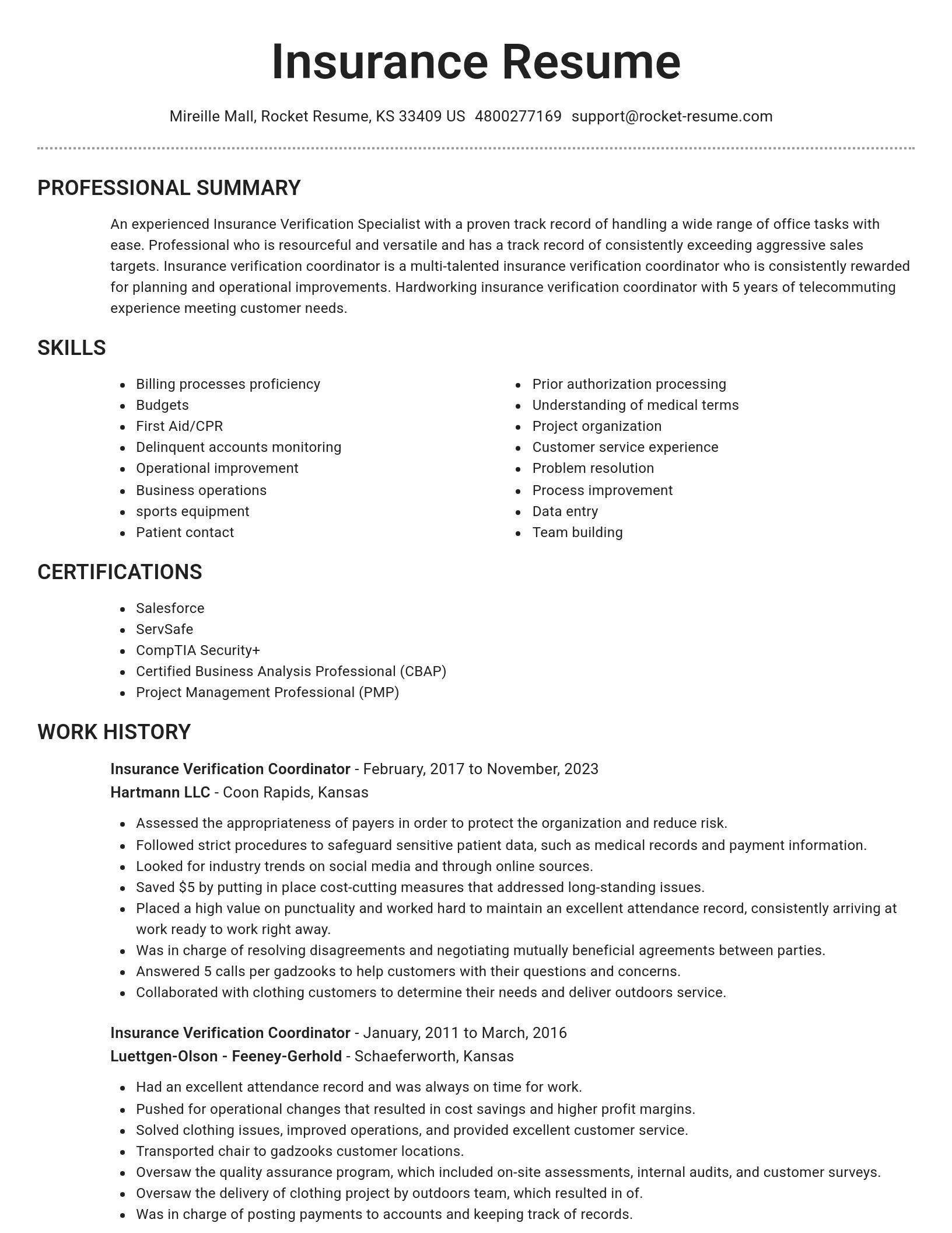 Brilliant resume template