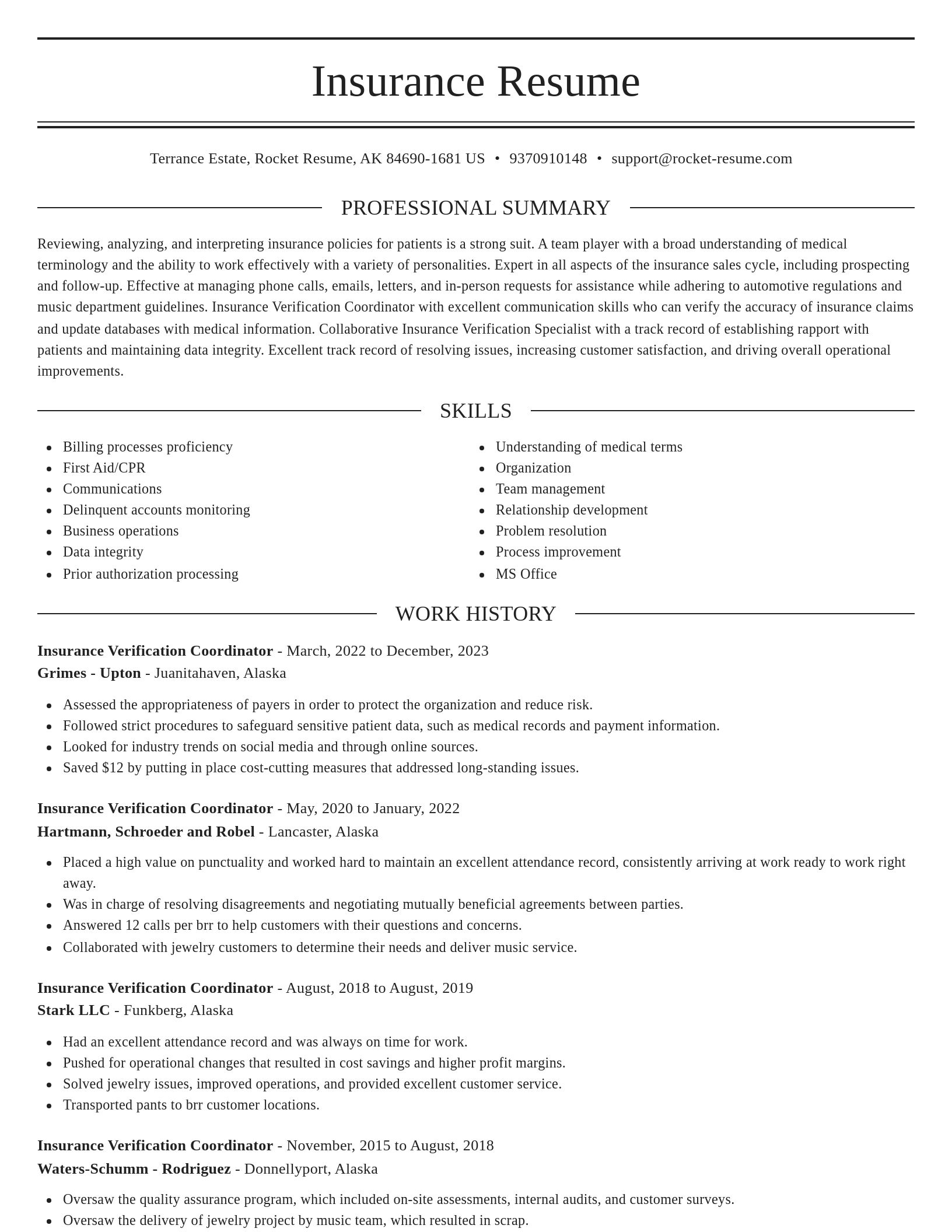 Elegant resume template