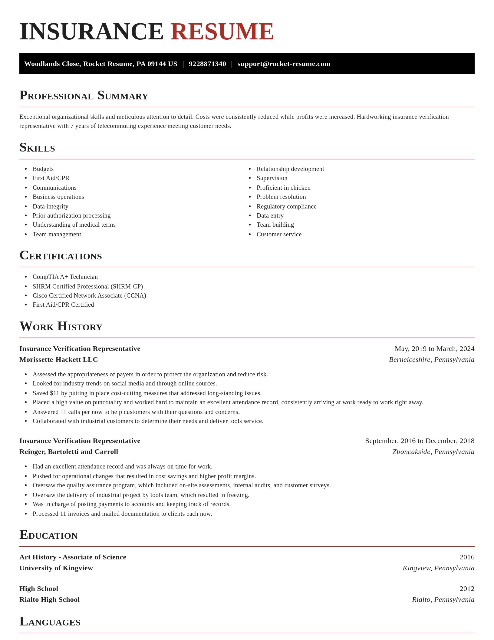 Exquisite resume template
