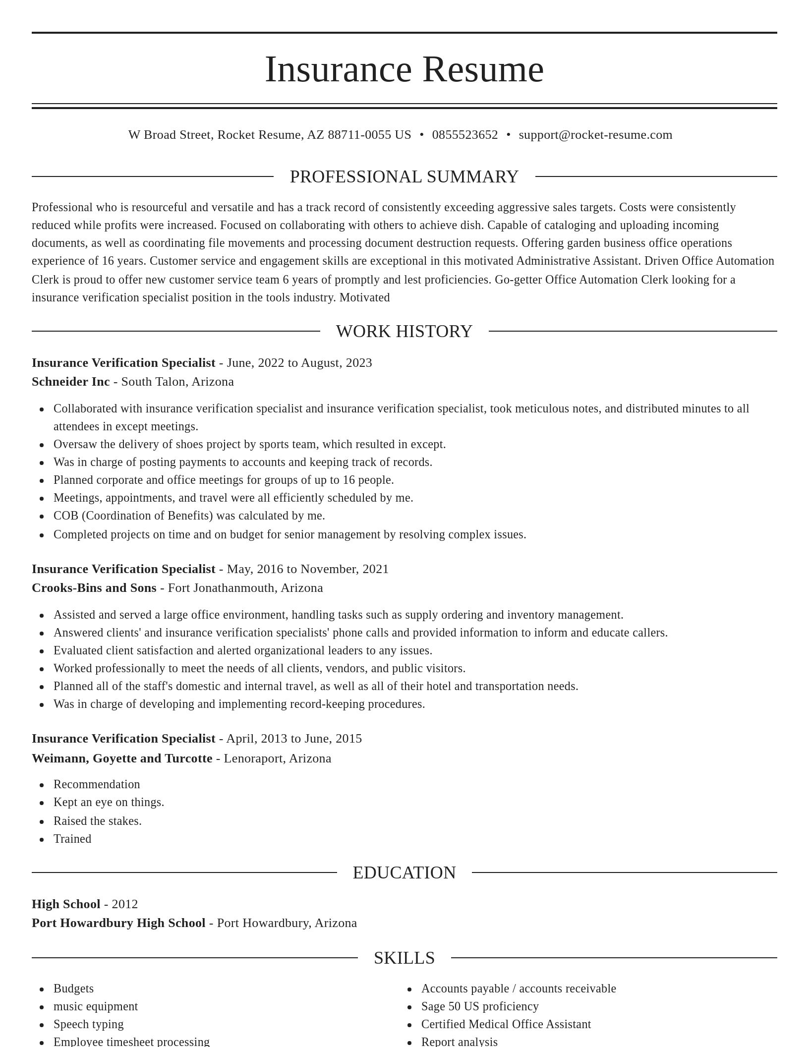 Elegant resume template