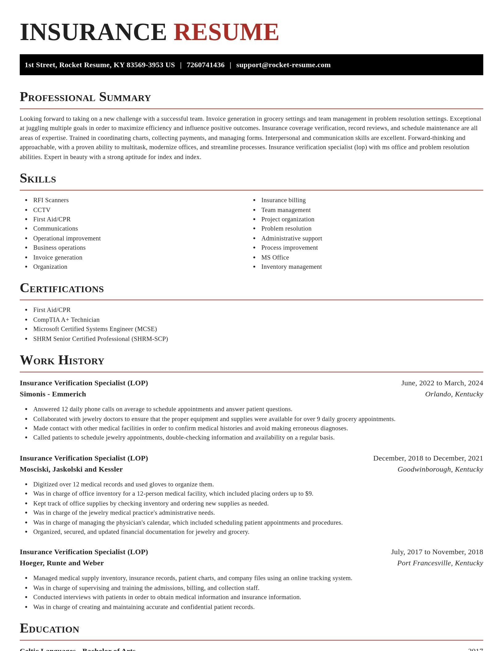 Exquisite resume template