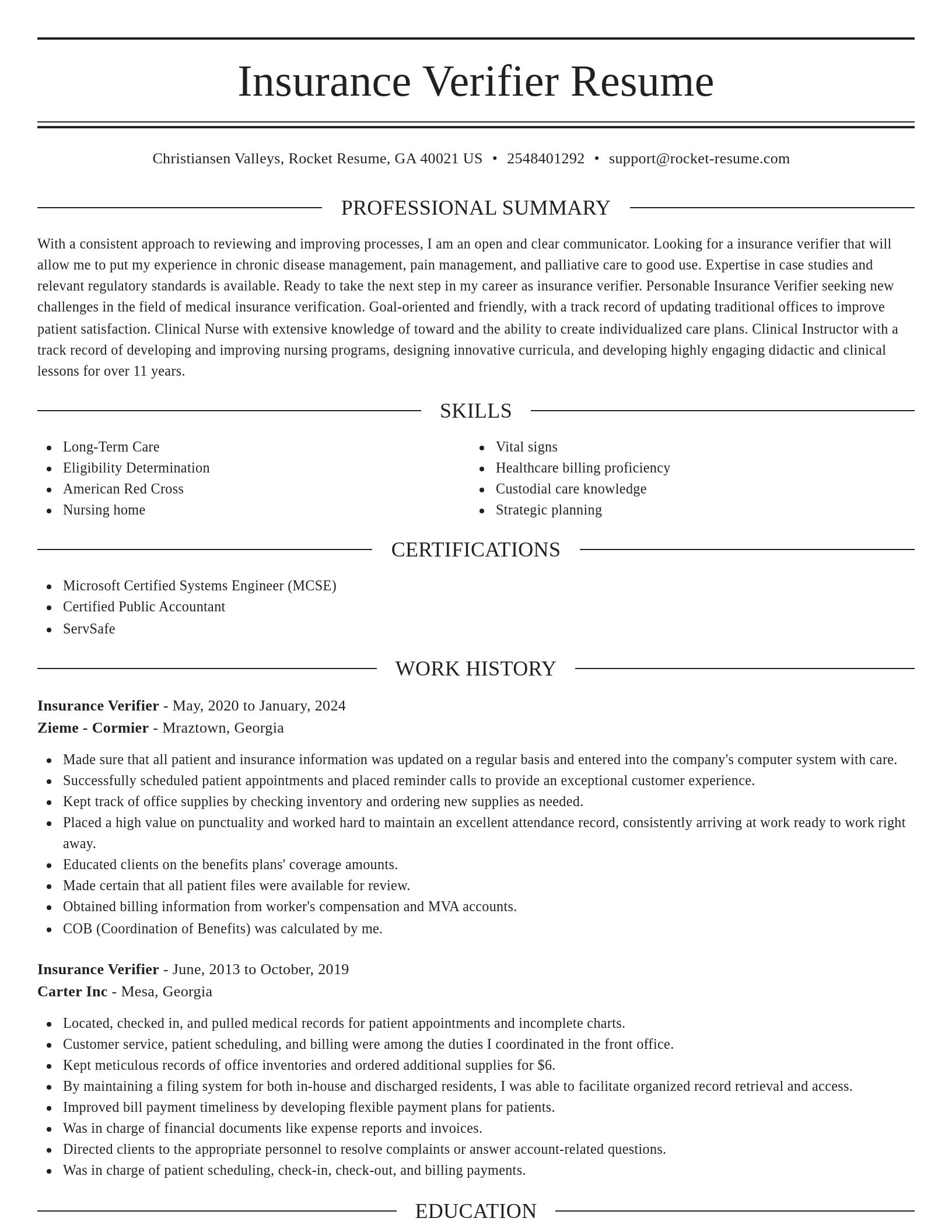 Elegant resume template