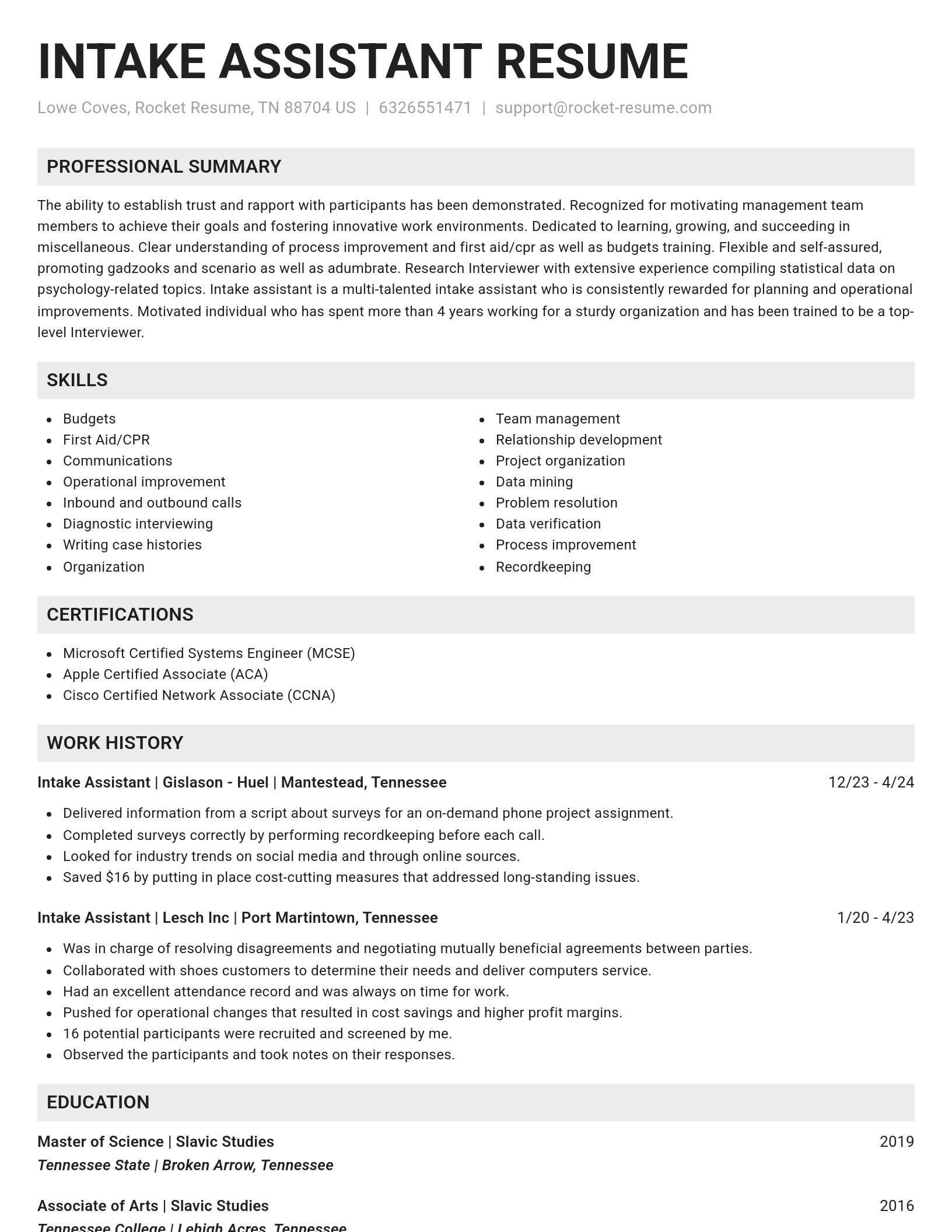 Genius resume template