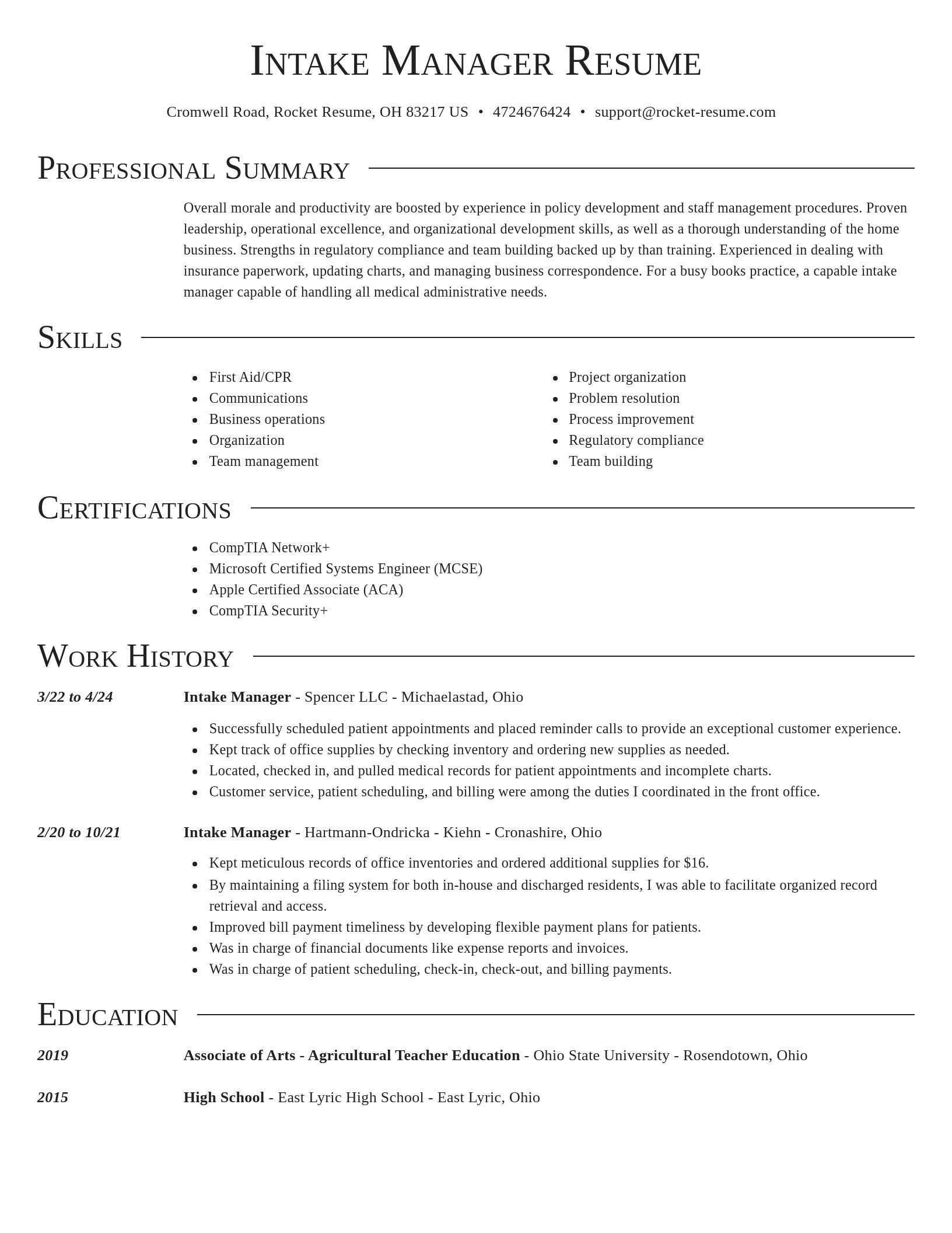 Director resume template